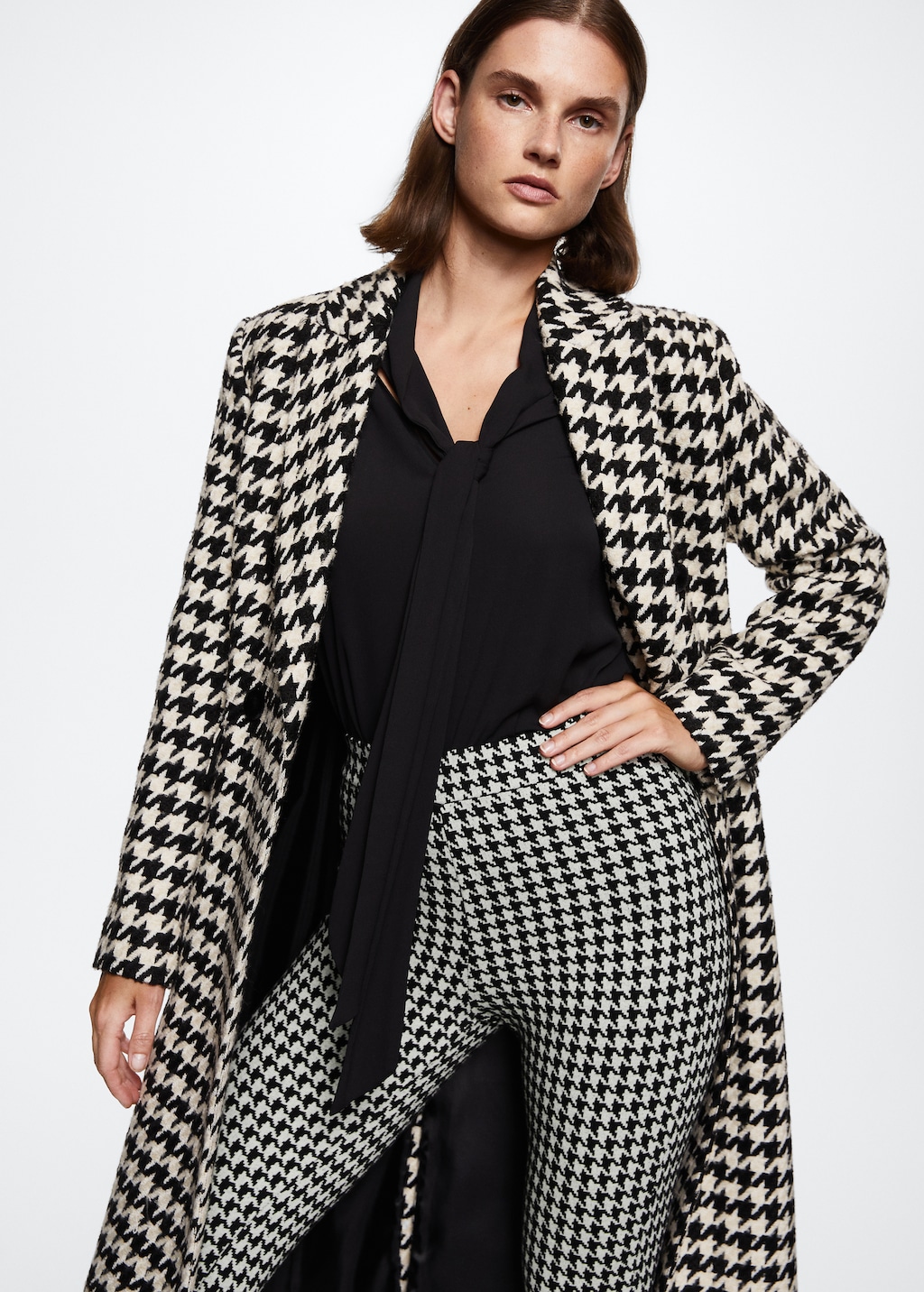 Houndstooth print leggings Women MANGO Iraq
