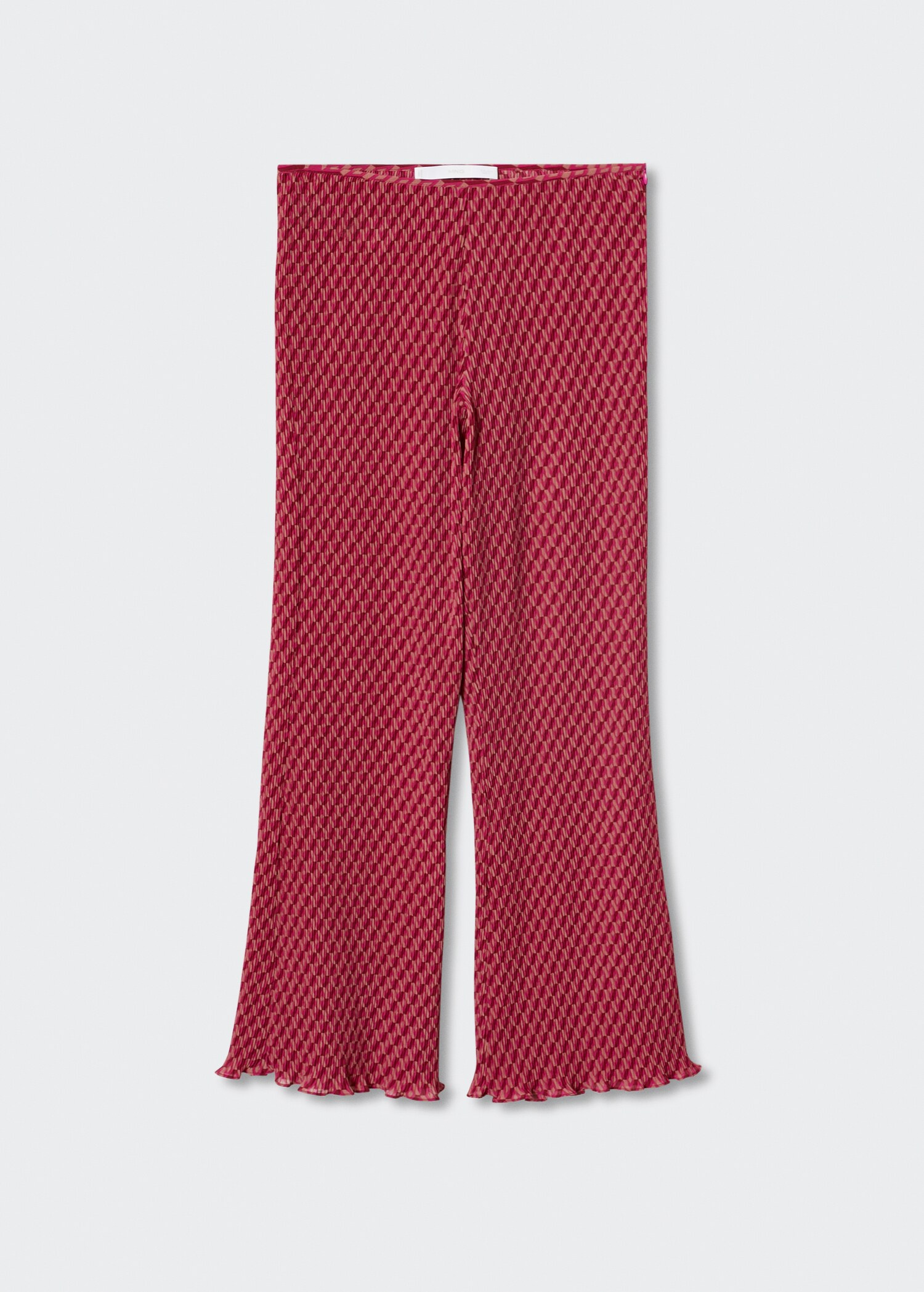 Straight textured trousers - Article without model