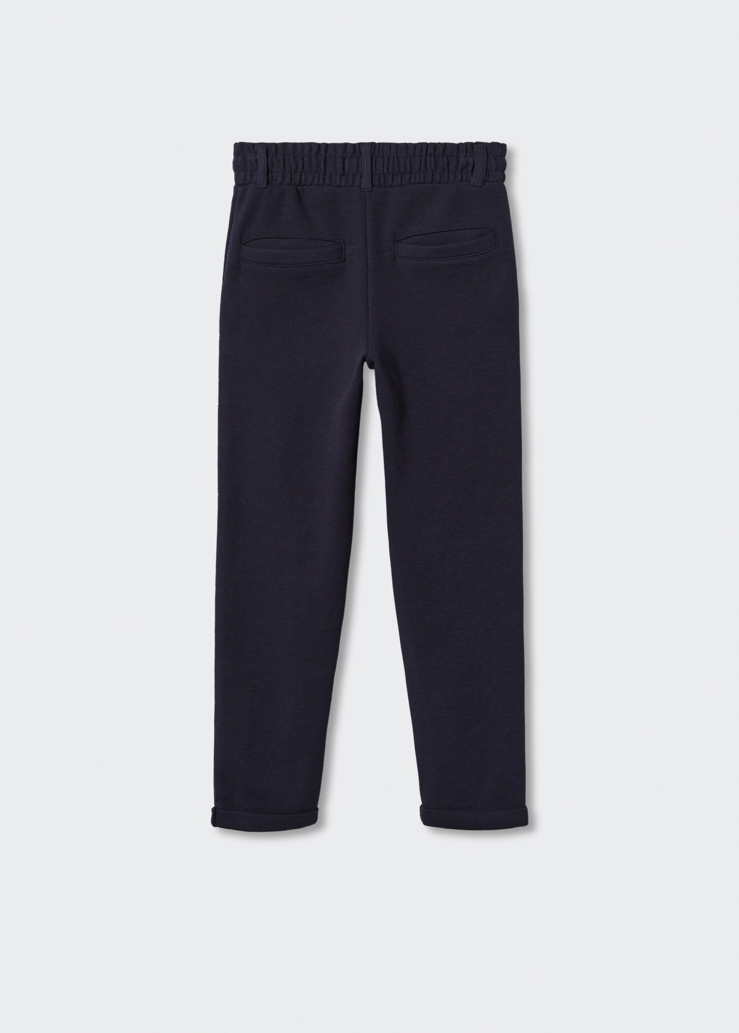 Straight trousers with elastic waist - Reverse of the article