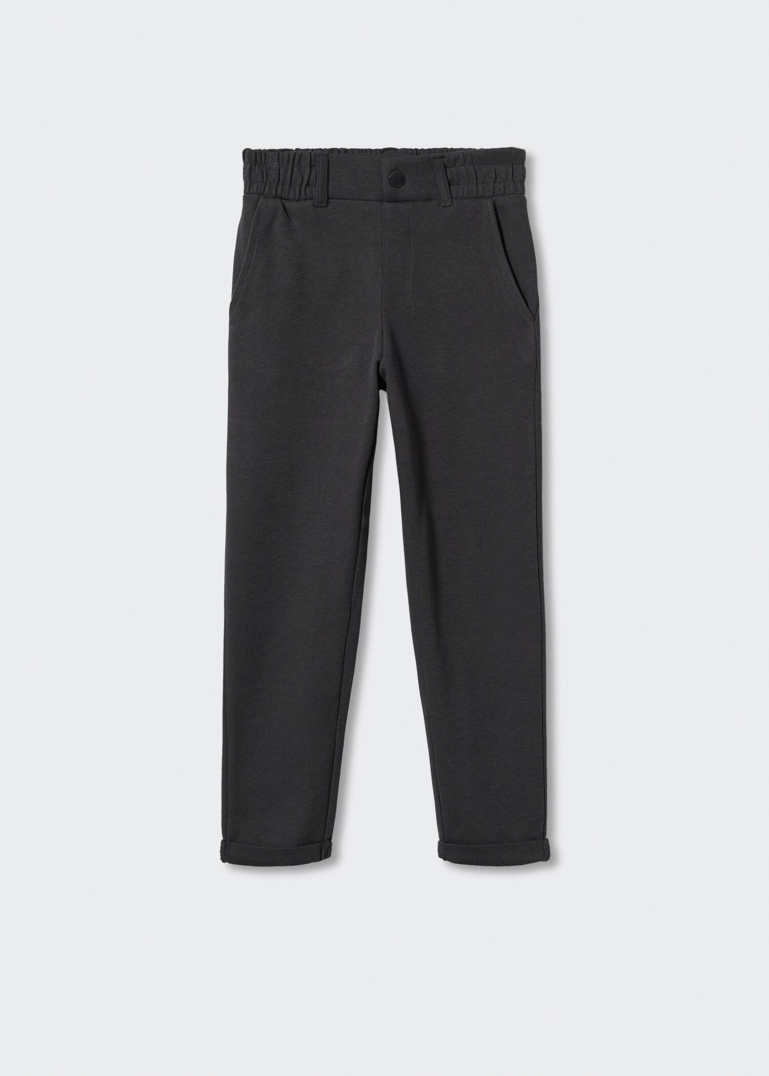 Straight trousers with elastic waist - Article without model