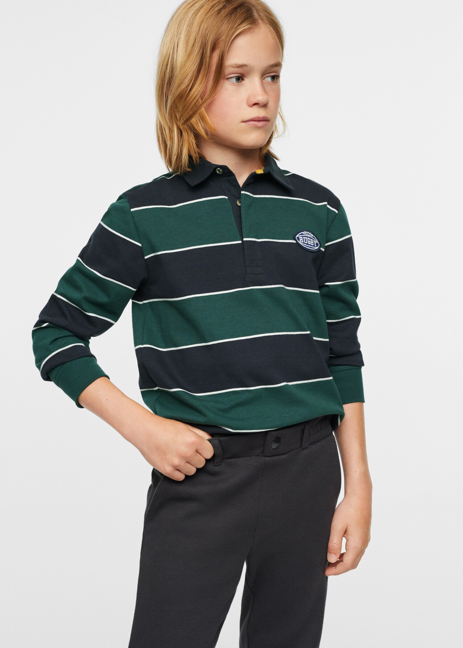 Straight trousers with elastic waist - Details of the article 2