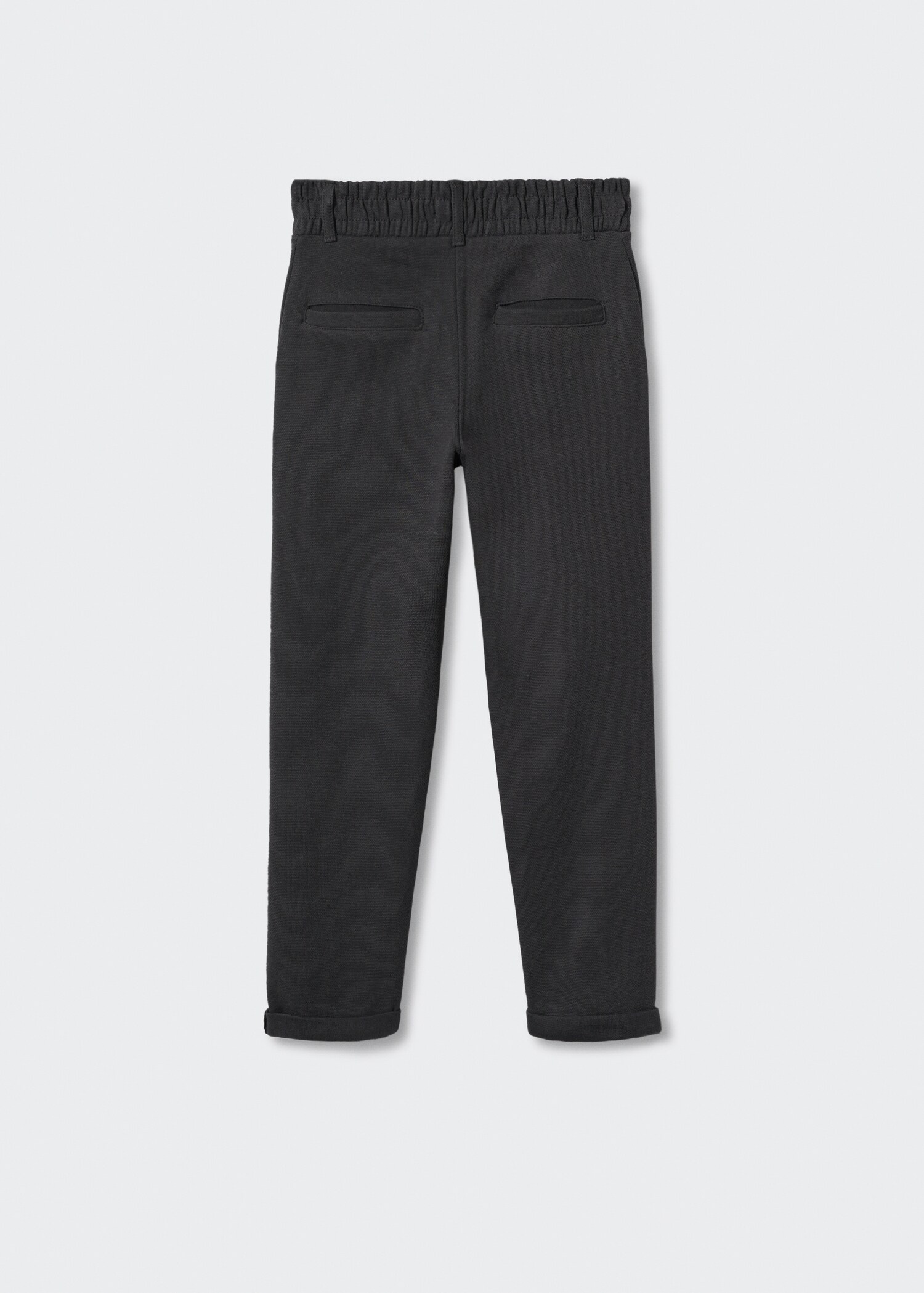 Straight trousers with elastic waist - Reverse of the article