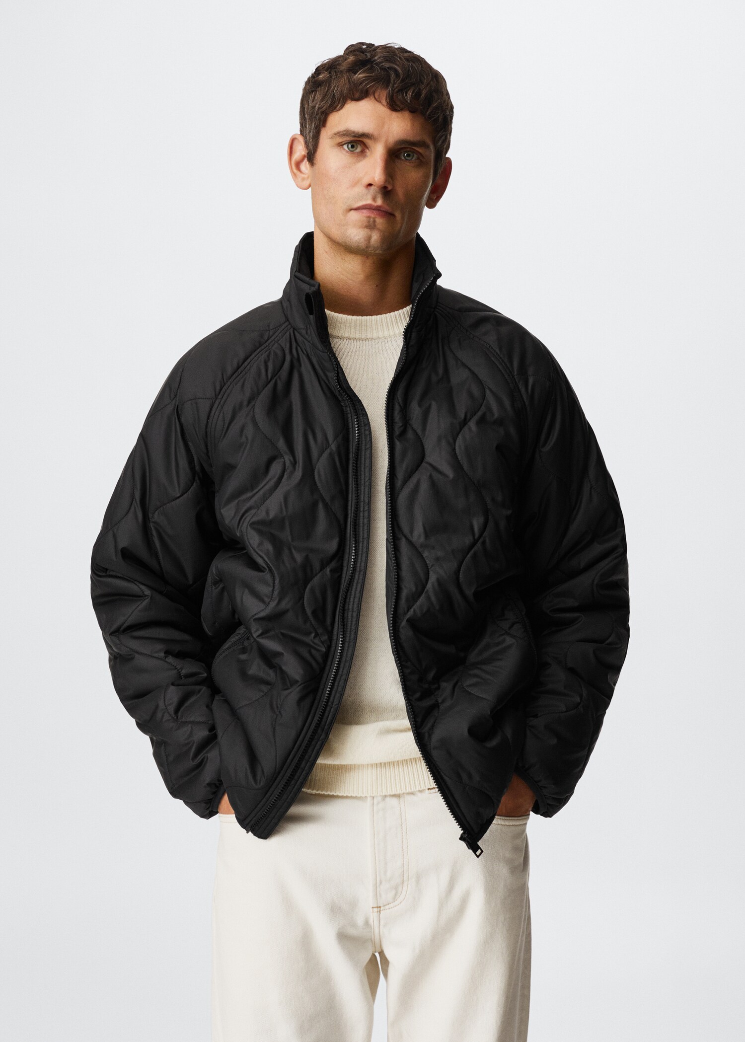 Water-repellent padded jacket - Medium plane