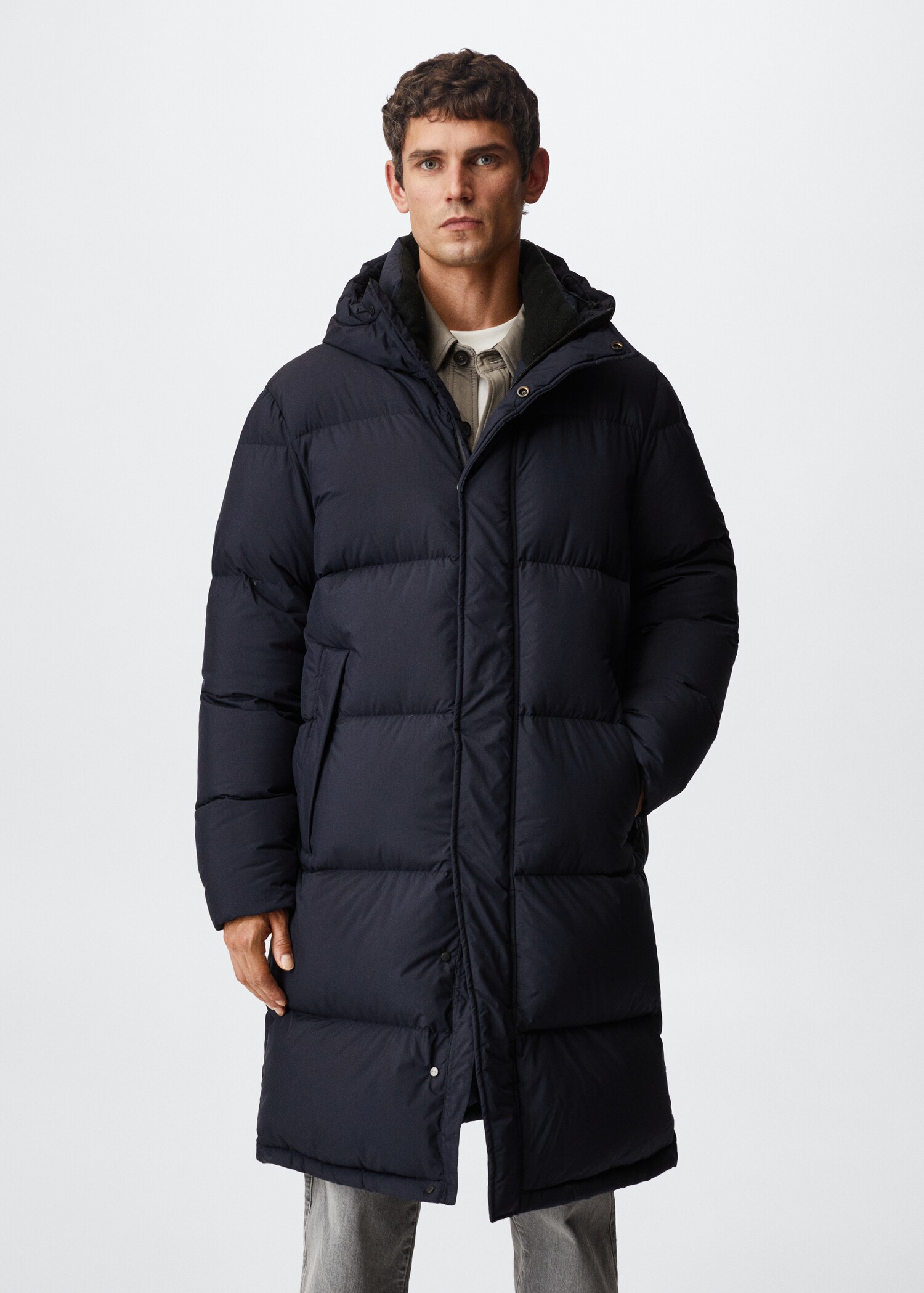 Water-repellent feather coat - Medium plane