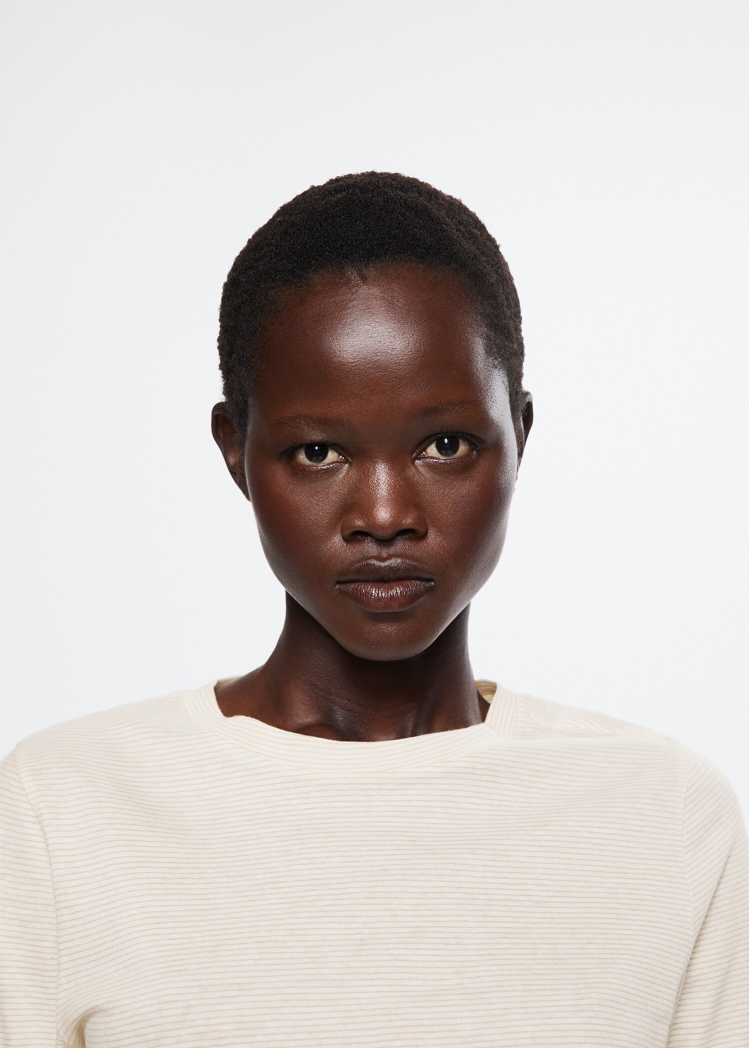 Striped cotton T-shirt - Details of the article 1