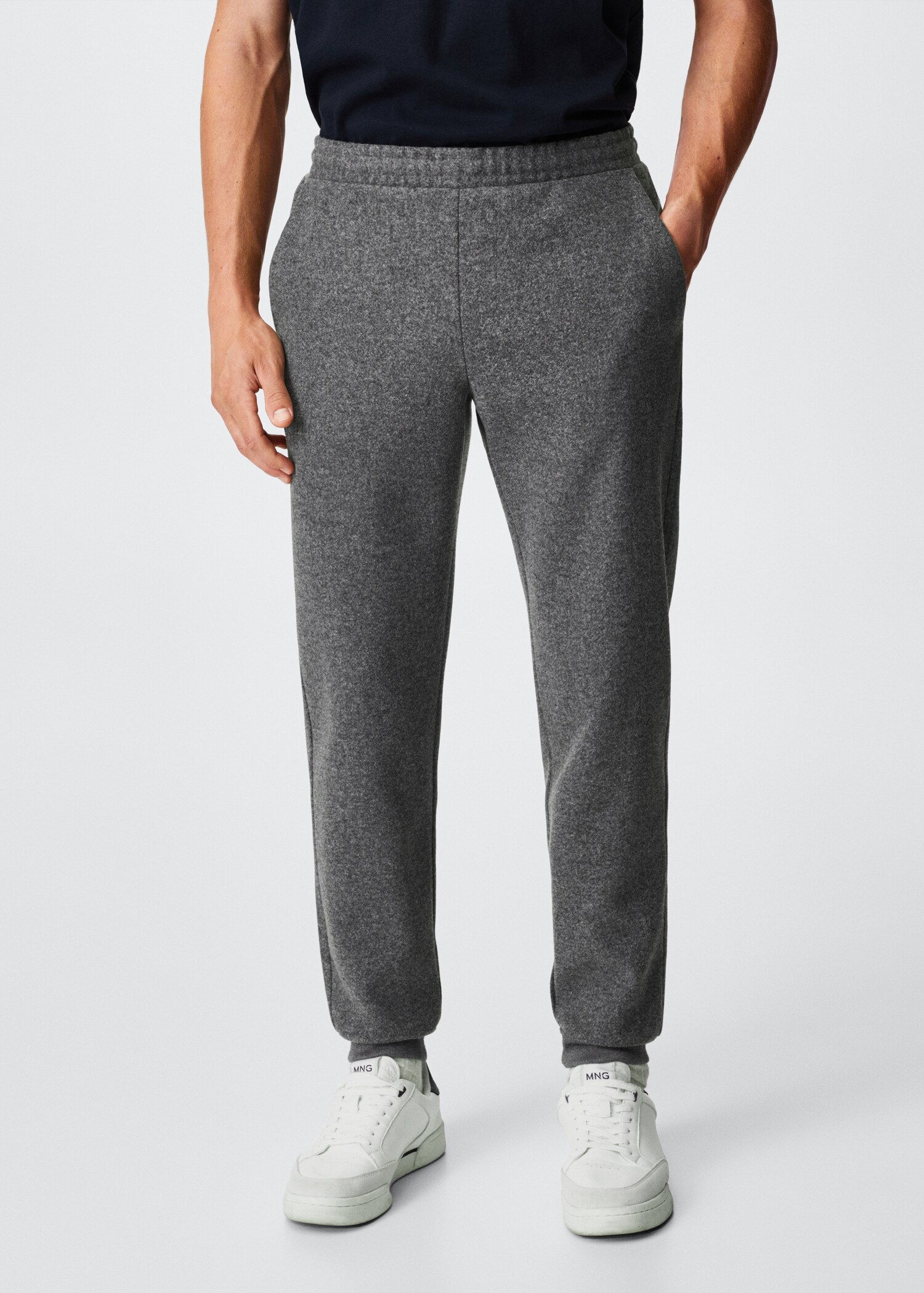 Melierte Jogger Pants  - Mittlere Ansicht
