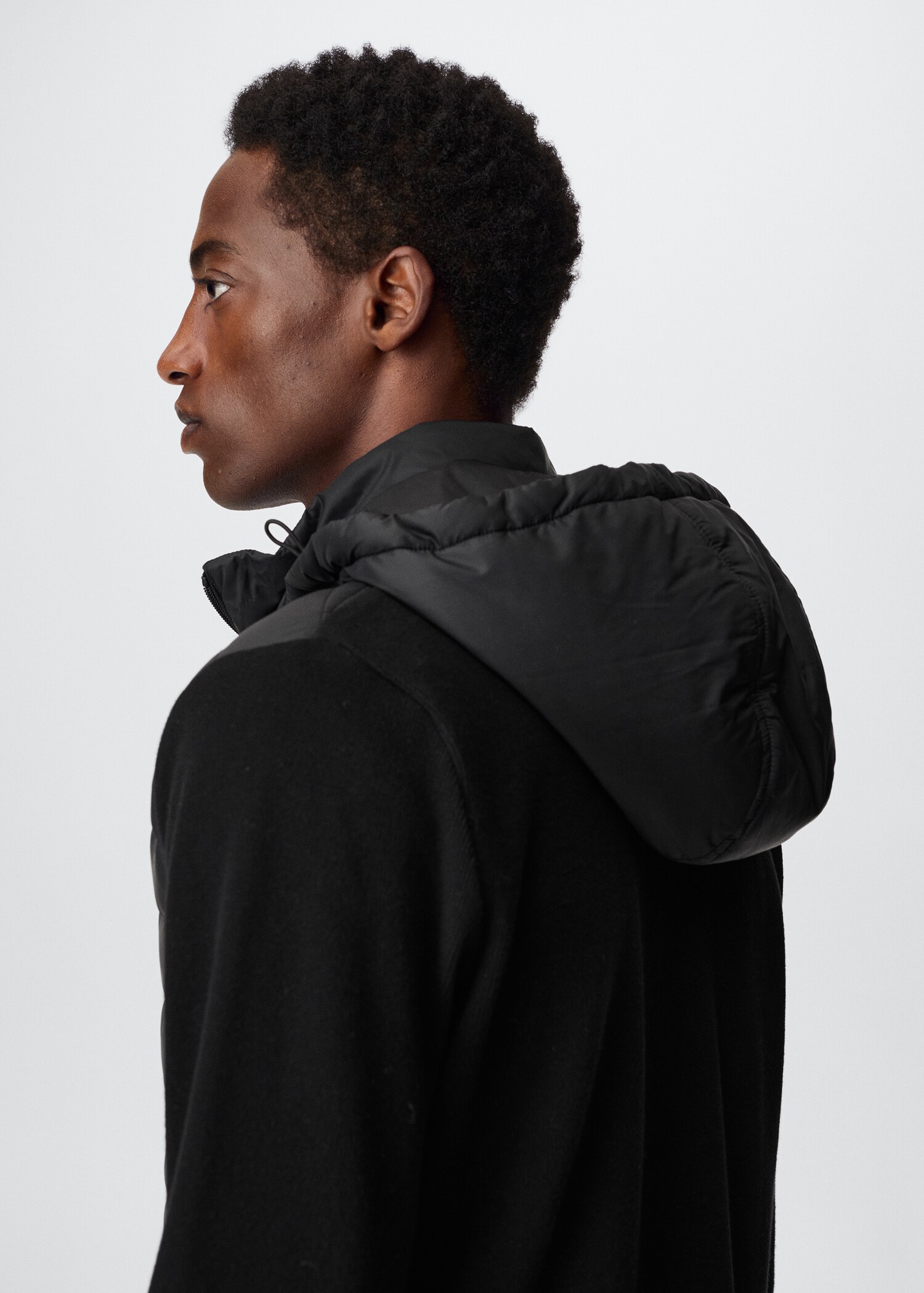Padded jacket with knit sleeves - Details of the article 6