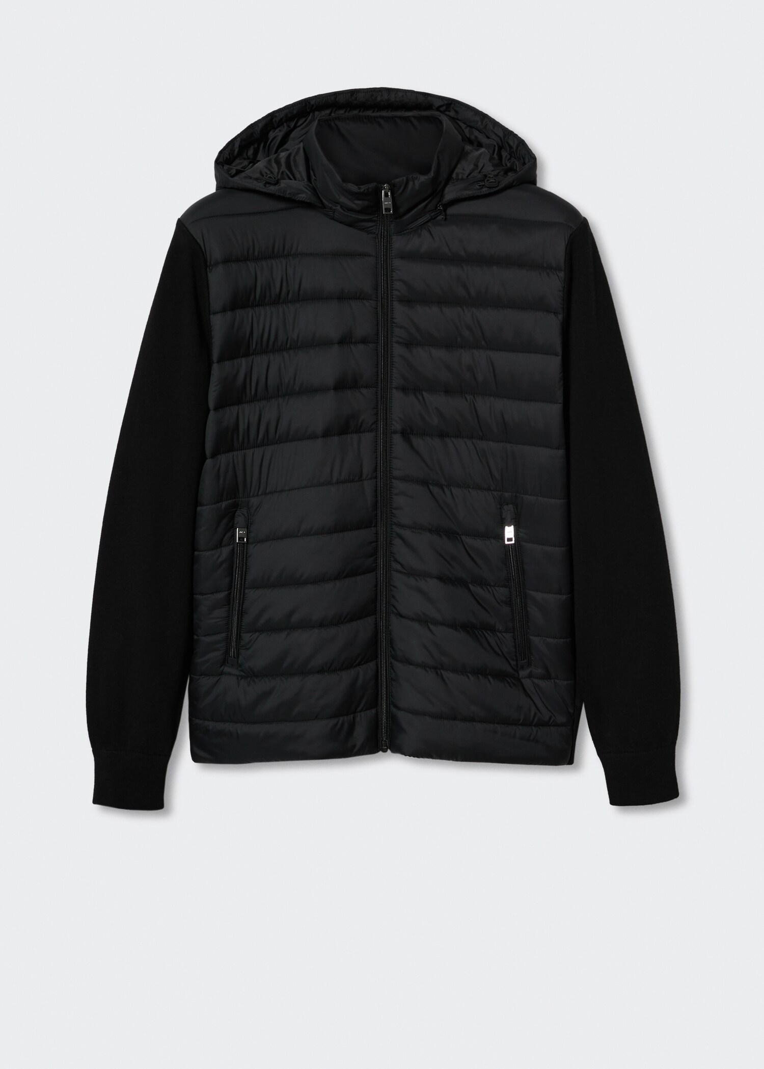 Padded jacket with knit sleeves - Details of the article 7