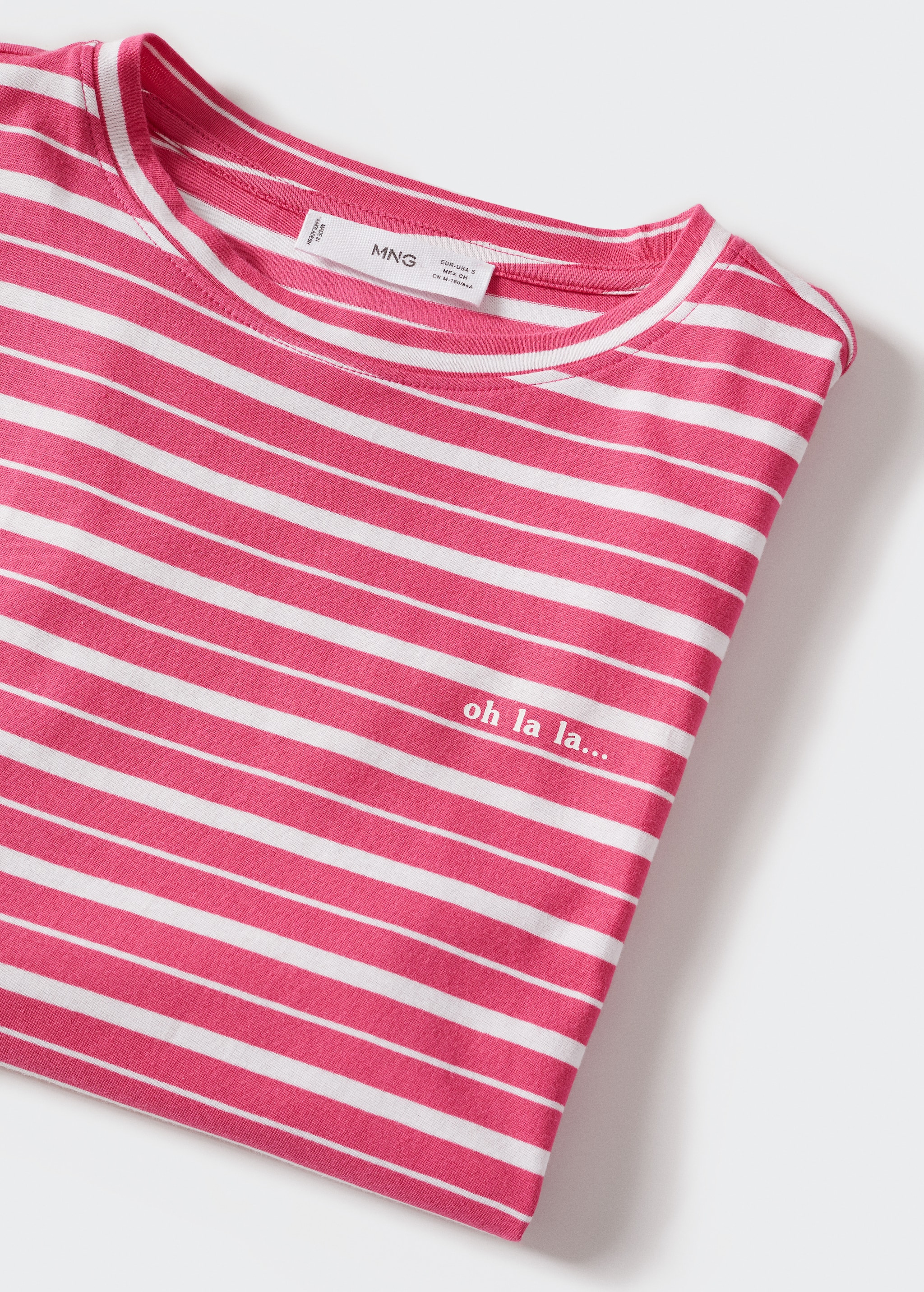 Message striped T-shirt - Details of the article 8