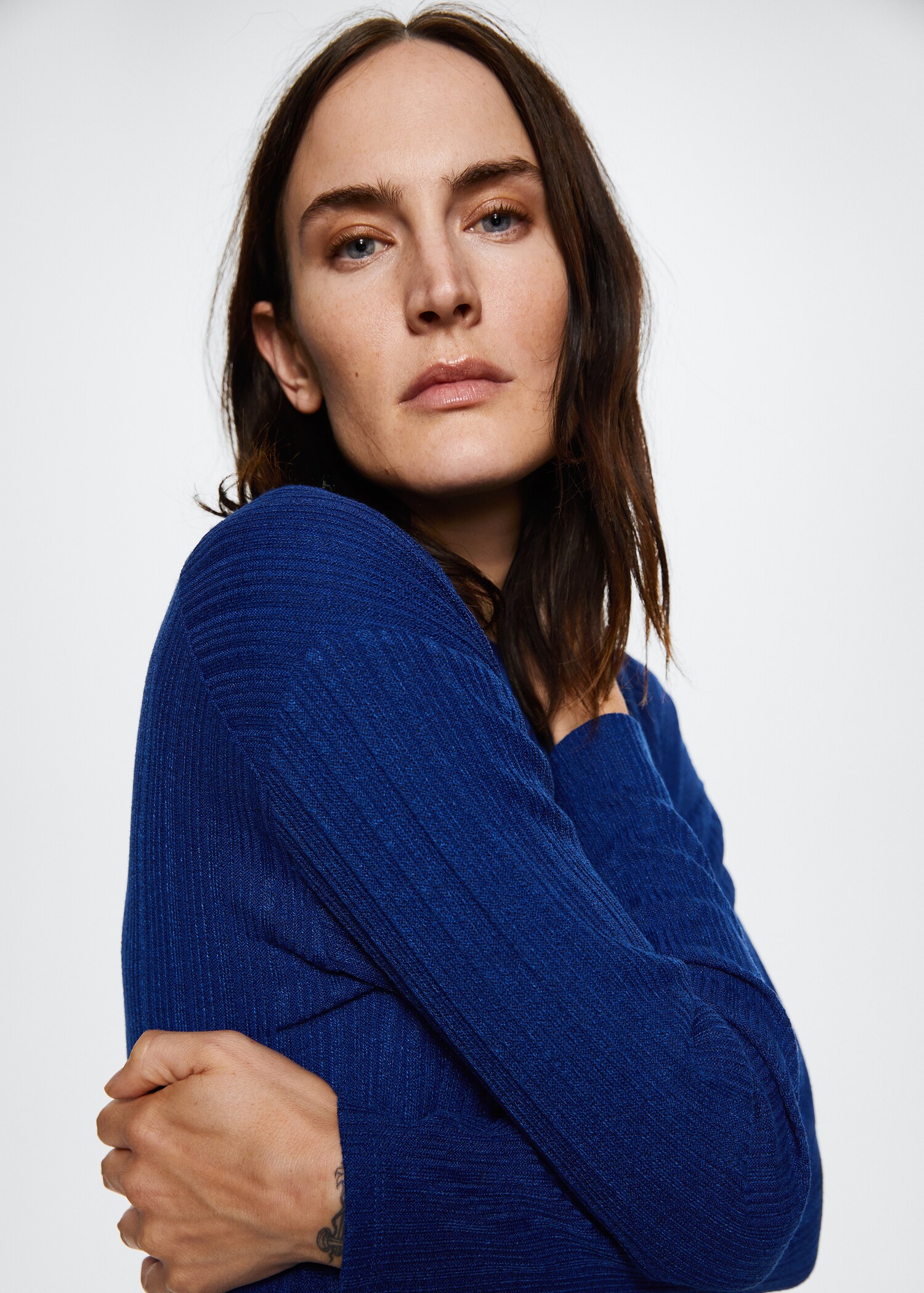 Ribbed long cardigan - Details of the article 1