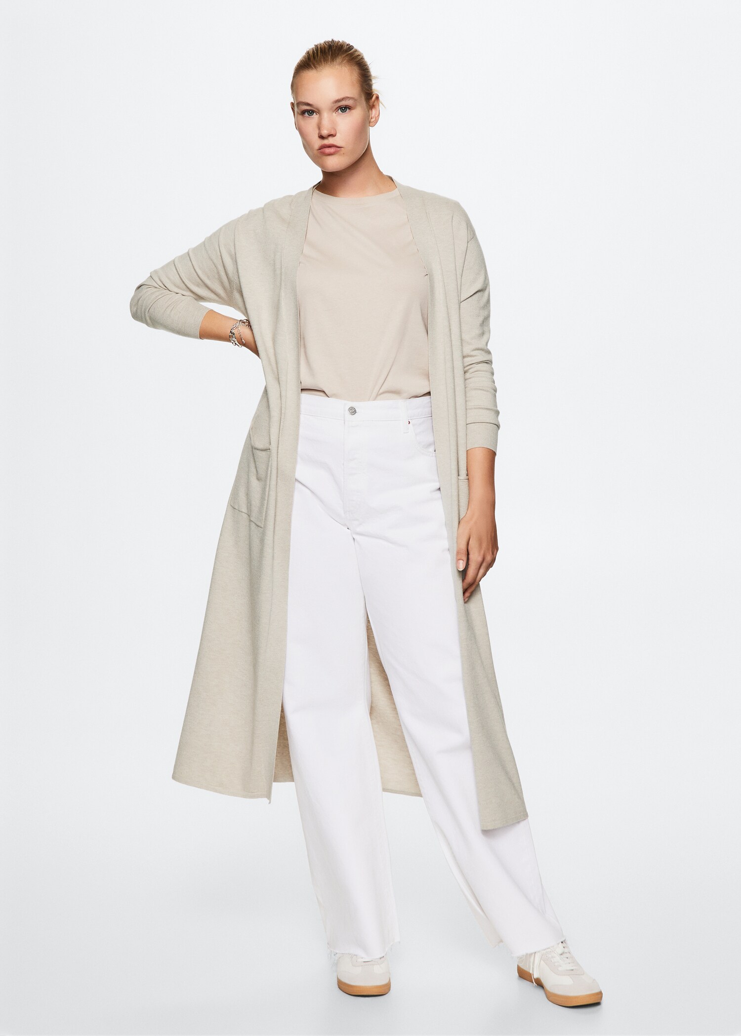 Bow long cardigan - Details of the article 3