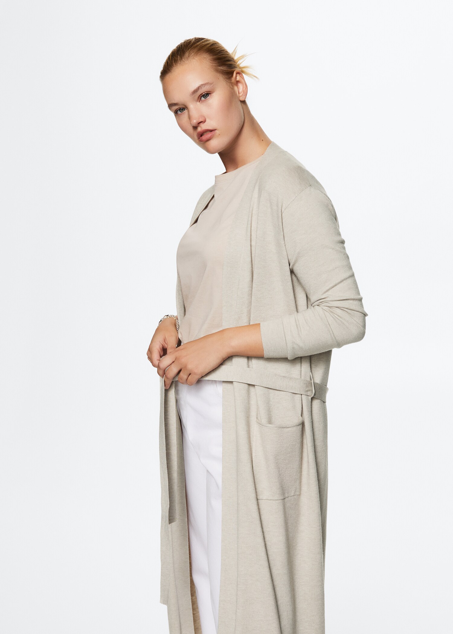 Bow long cardigan - Details of the article 5
