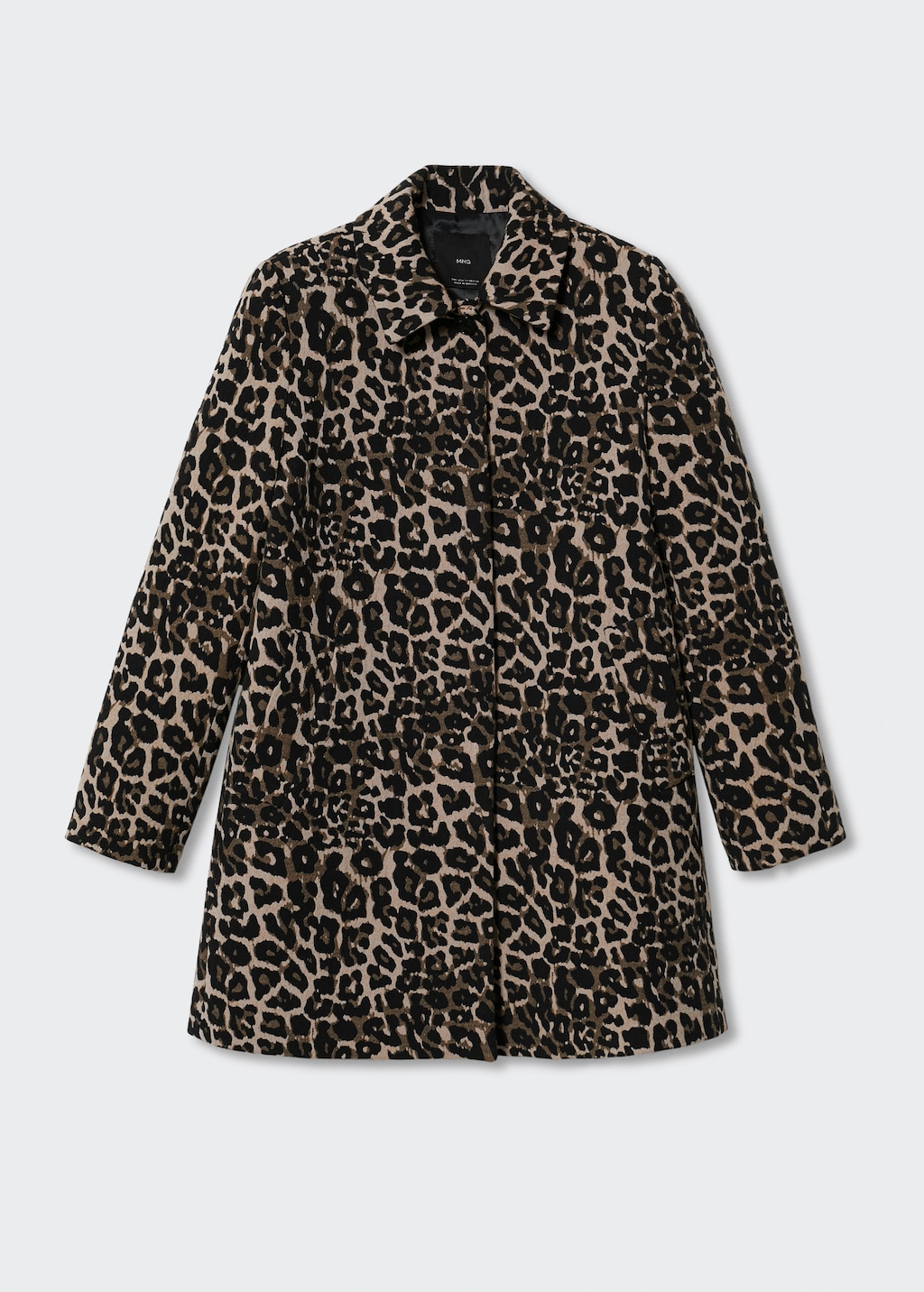 Mango leopard print coat sale