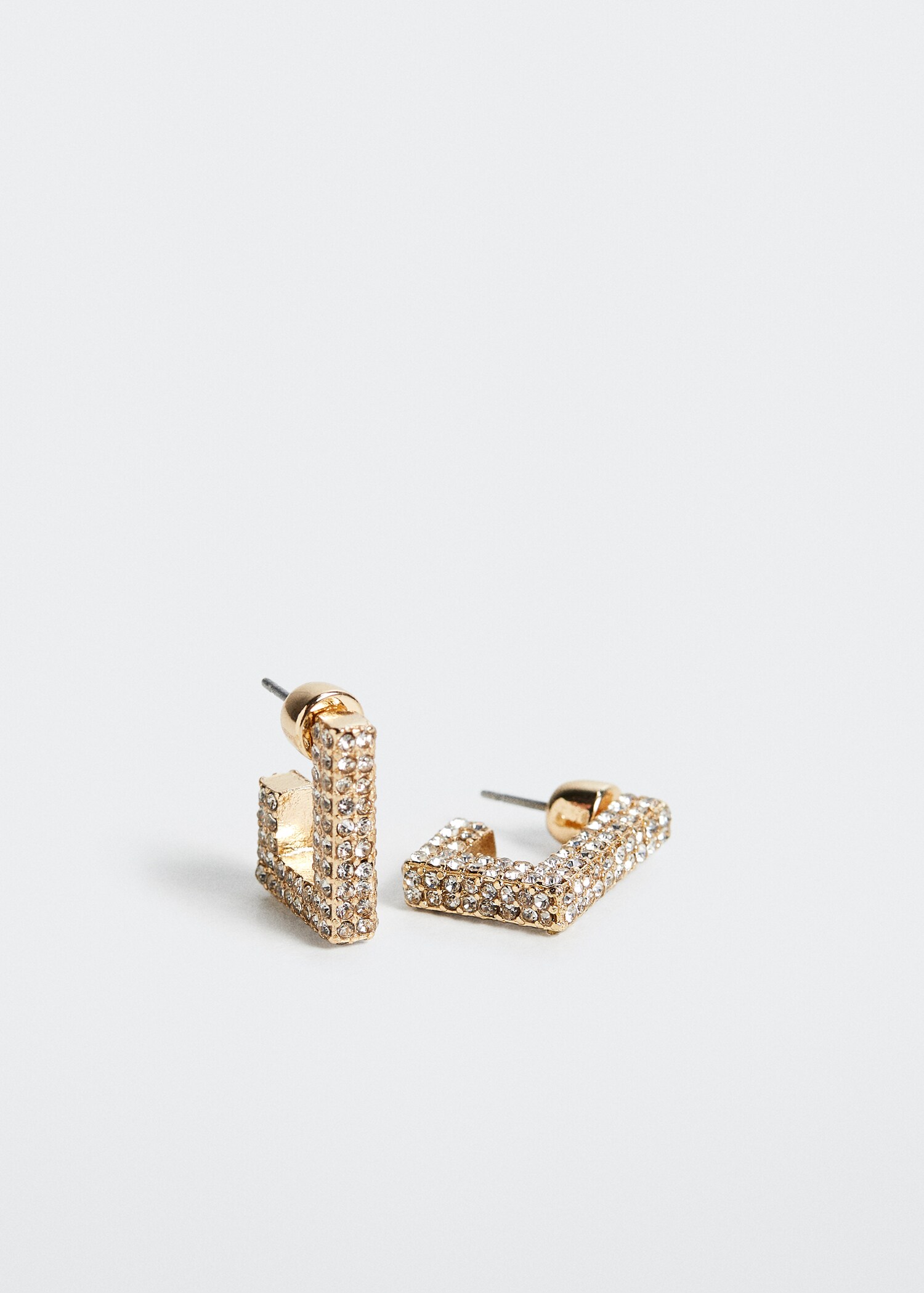 Boucles d'oreilles cristaux et strass - Plan moyen