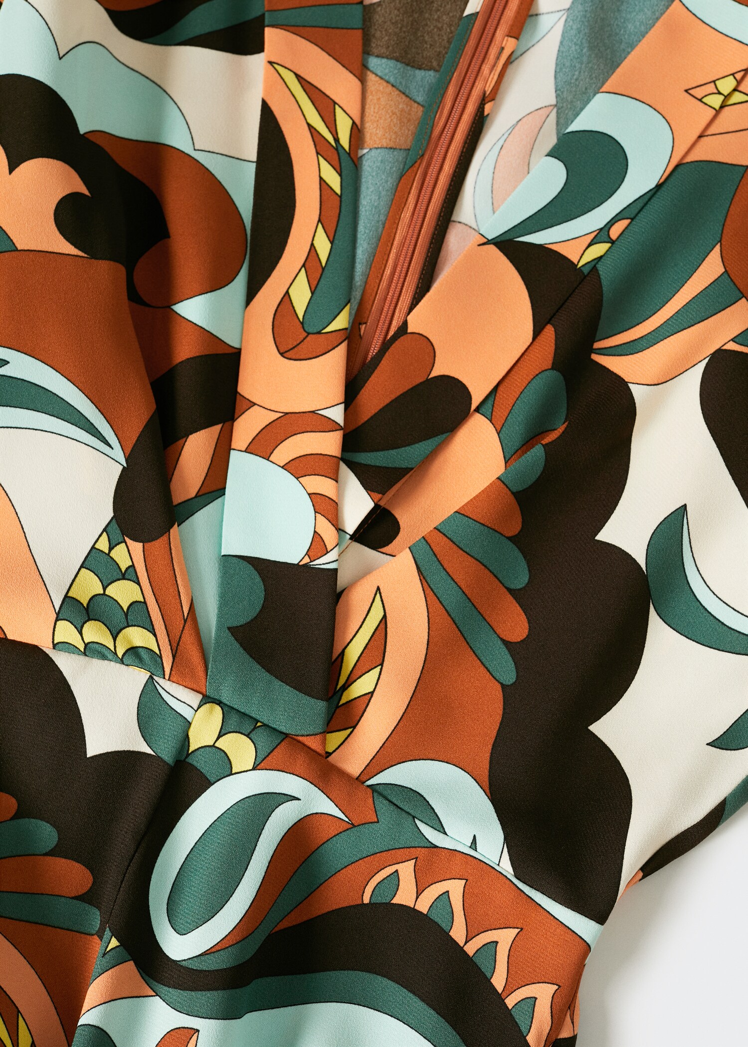 Long retro-print jumpsuit - Details of the article 8