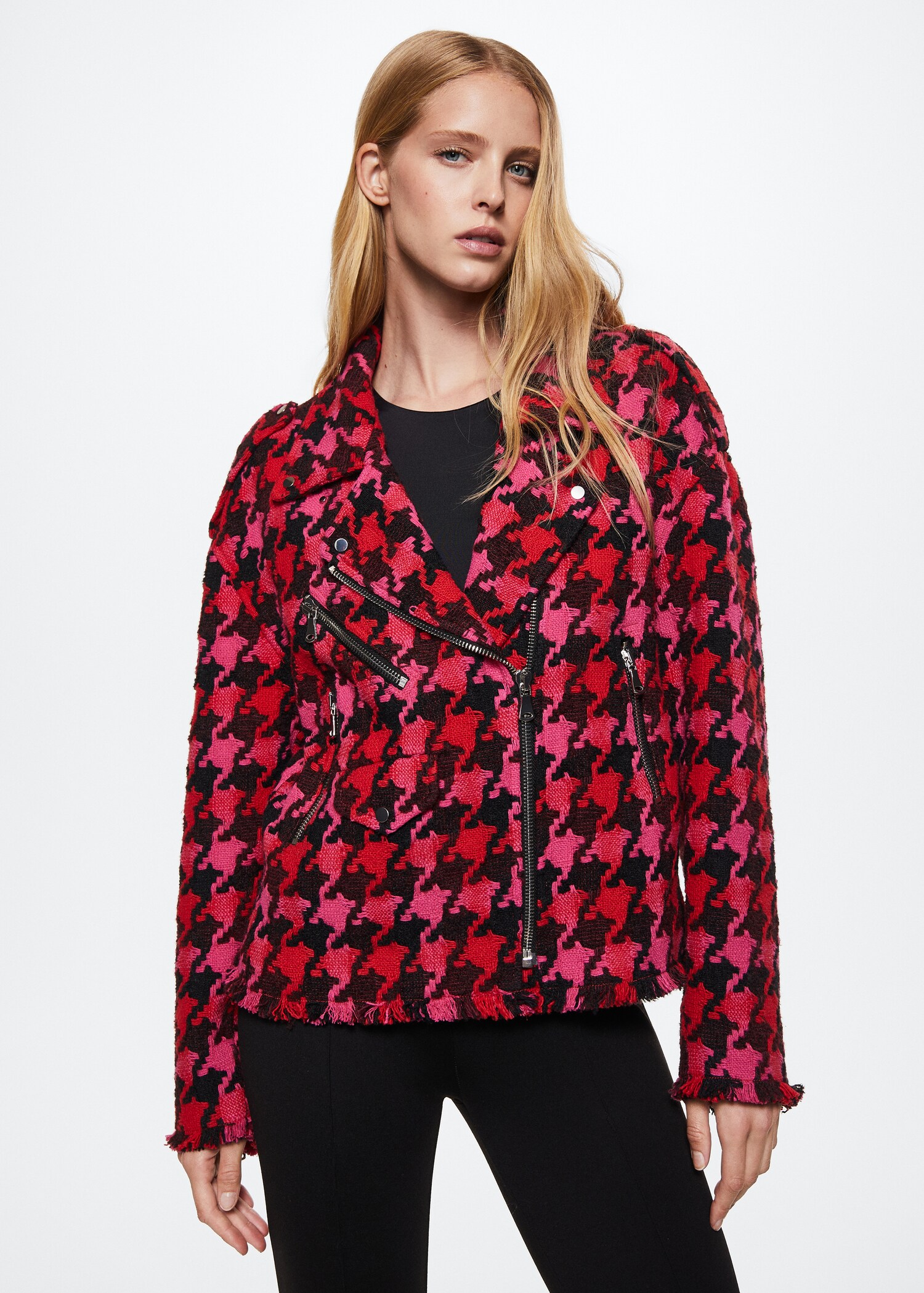Tweed biker jacket - Medium plane