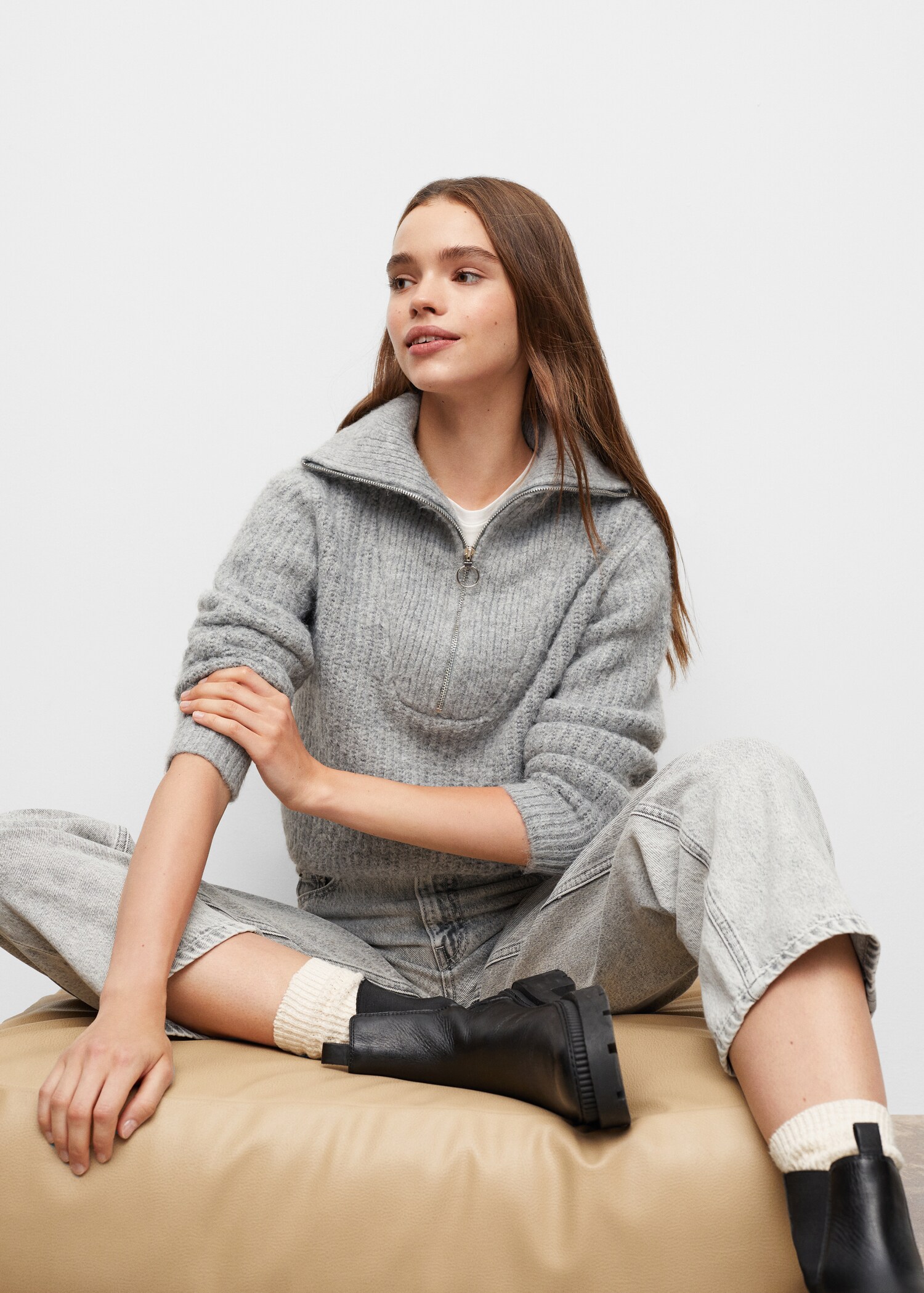 Zip knit sweater - Details of the article 2