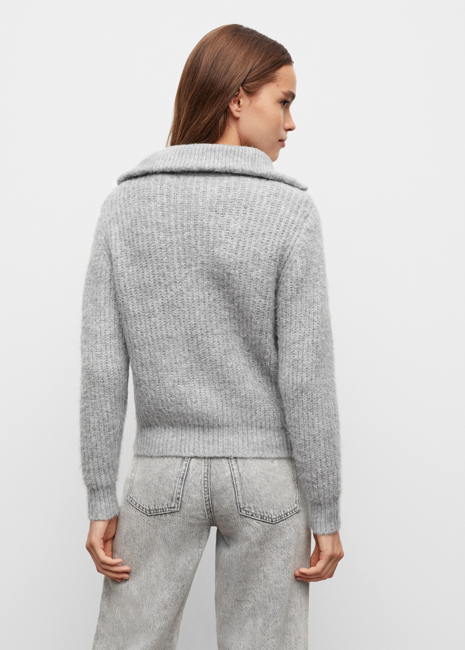 Zip knit sweater - Reverse of the article