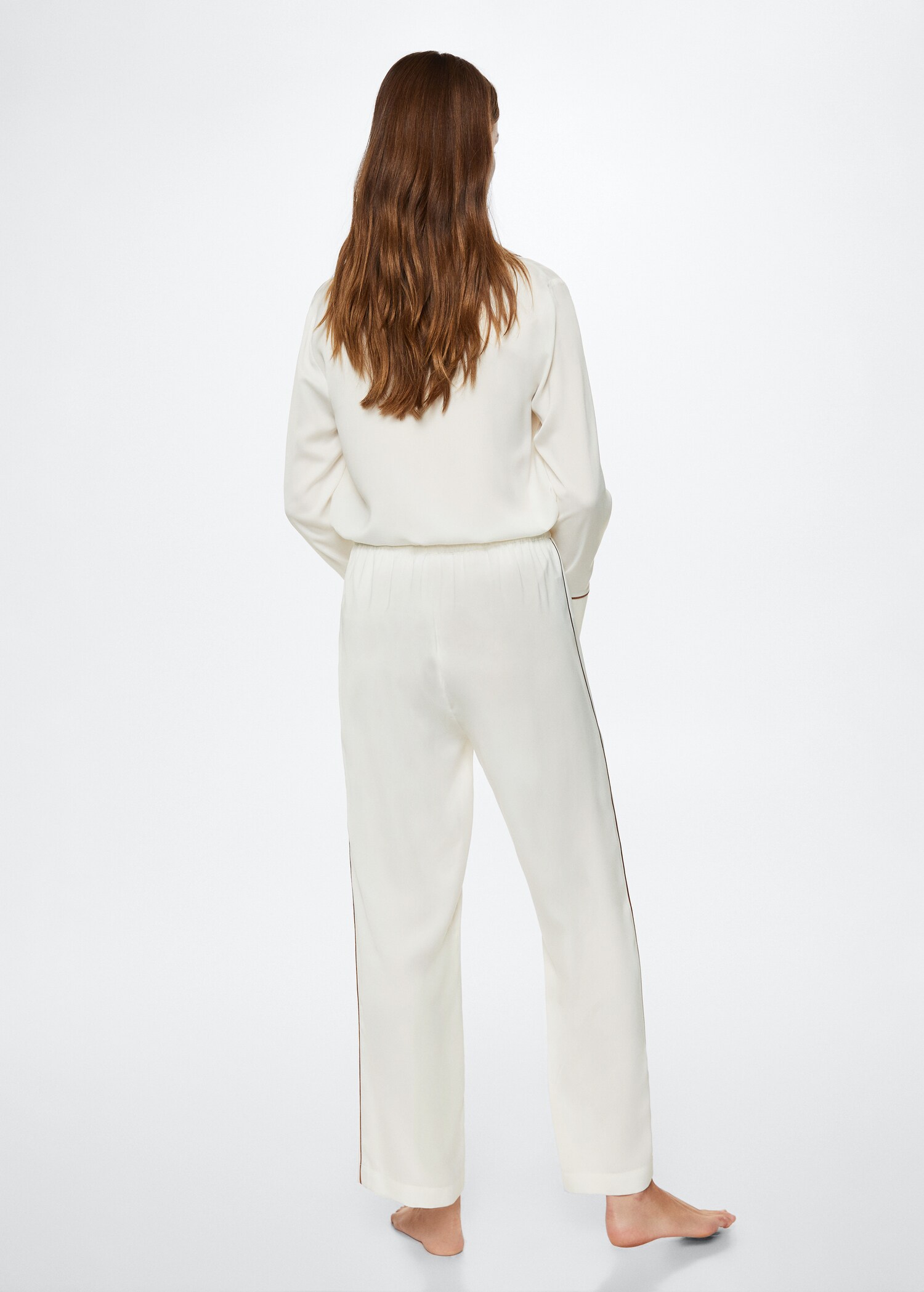 Pantalón pijama ribete contraste - Reverso del artículo