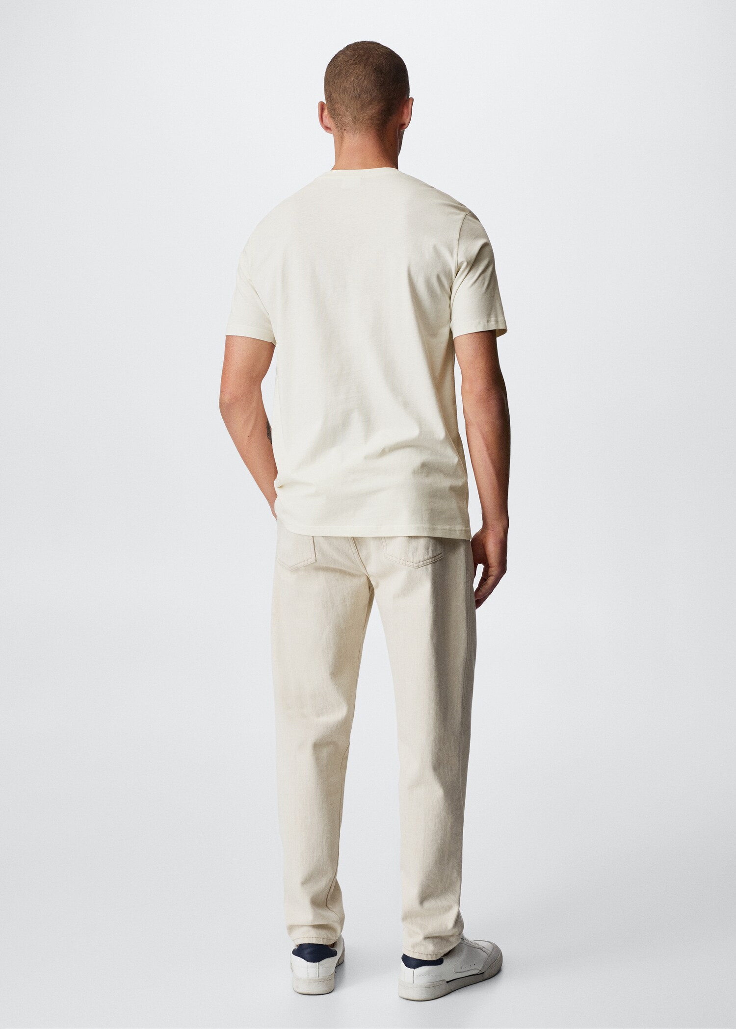 Bedrucktes Baumwoll-T-Shirt - Rückseite des Artikels