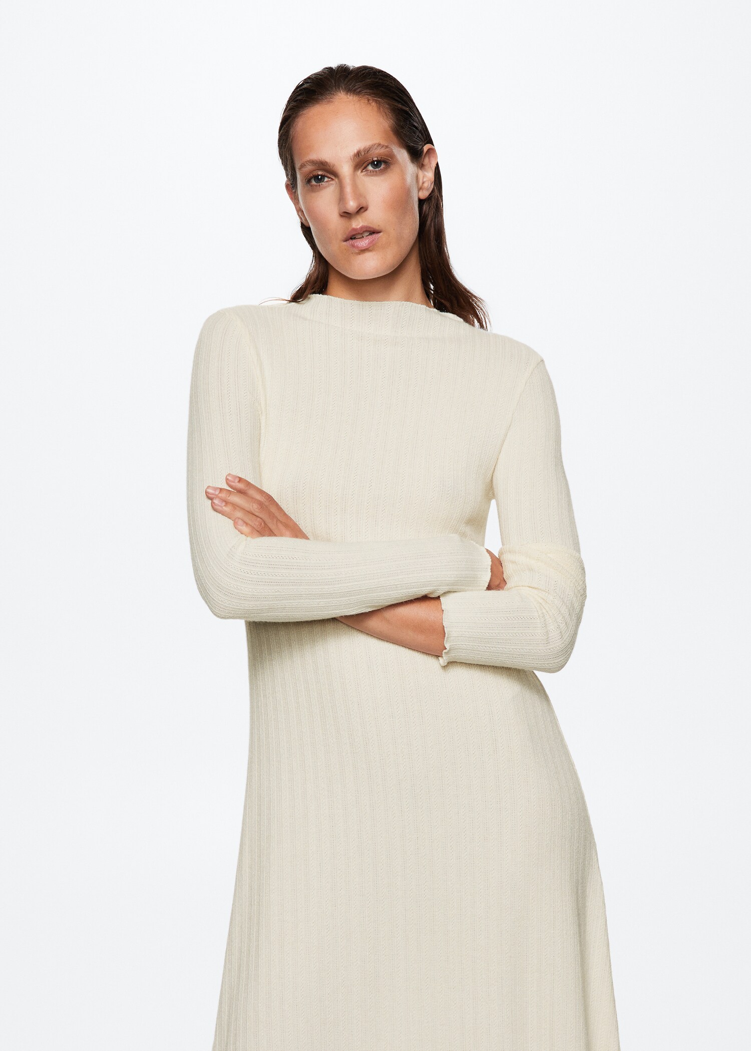 Knit midi dress - Medium plane
