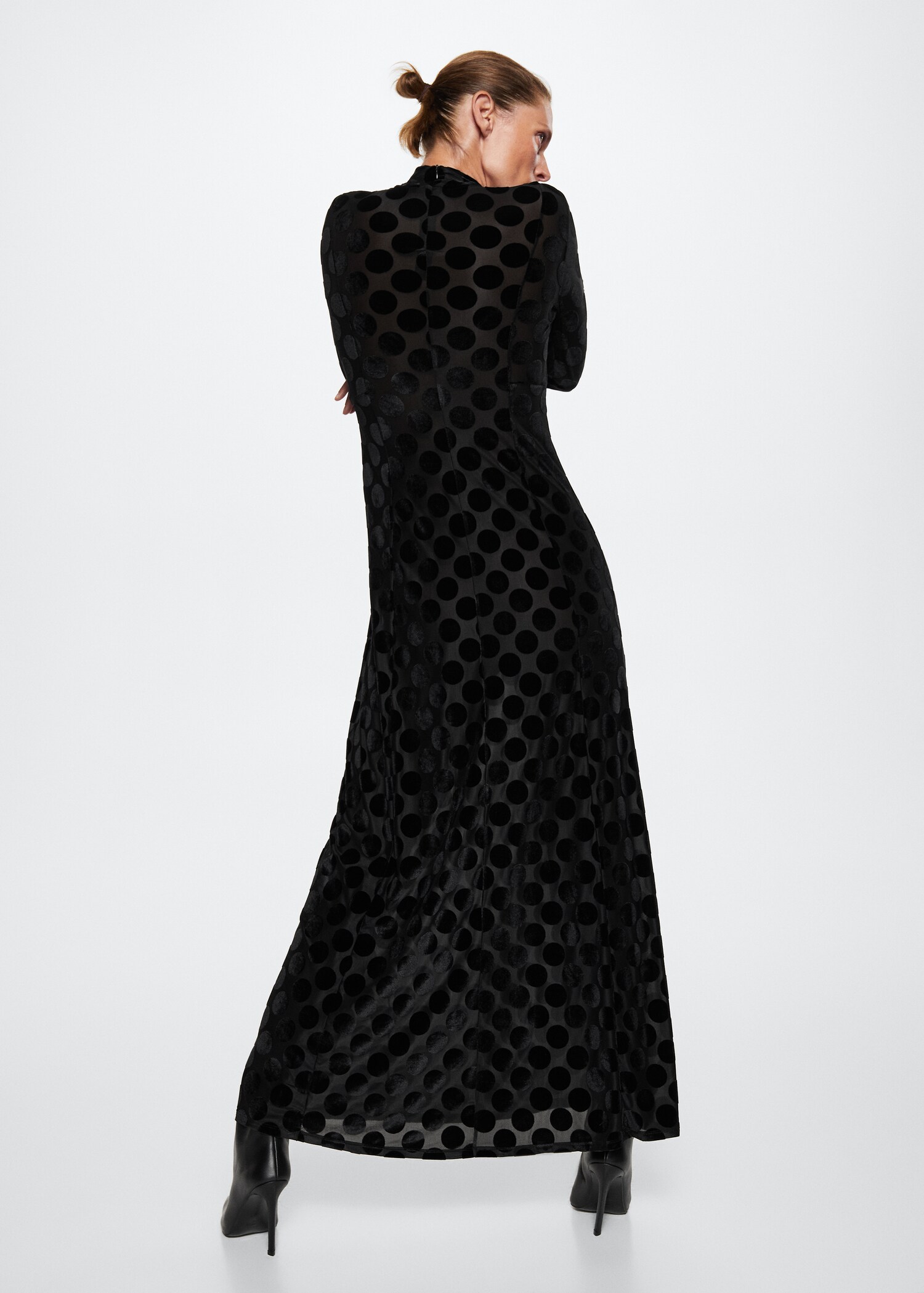Robe pois col montant - Verso de l’article