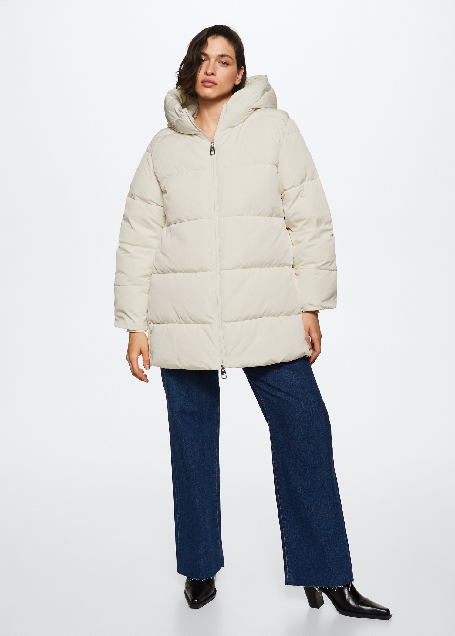Hood quilted coat - Details of the article 3