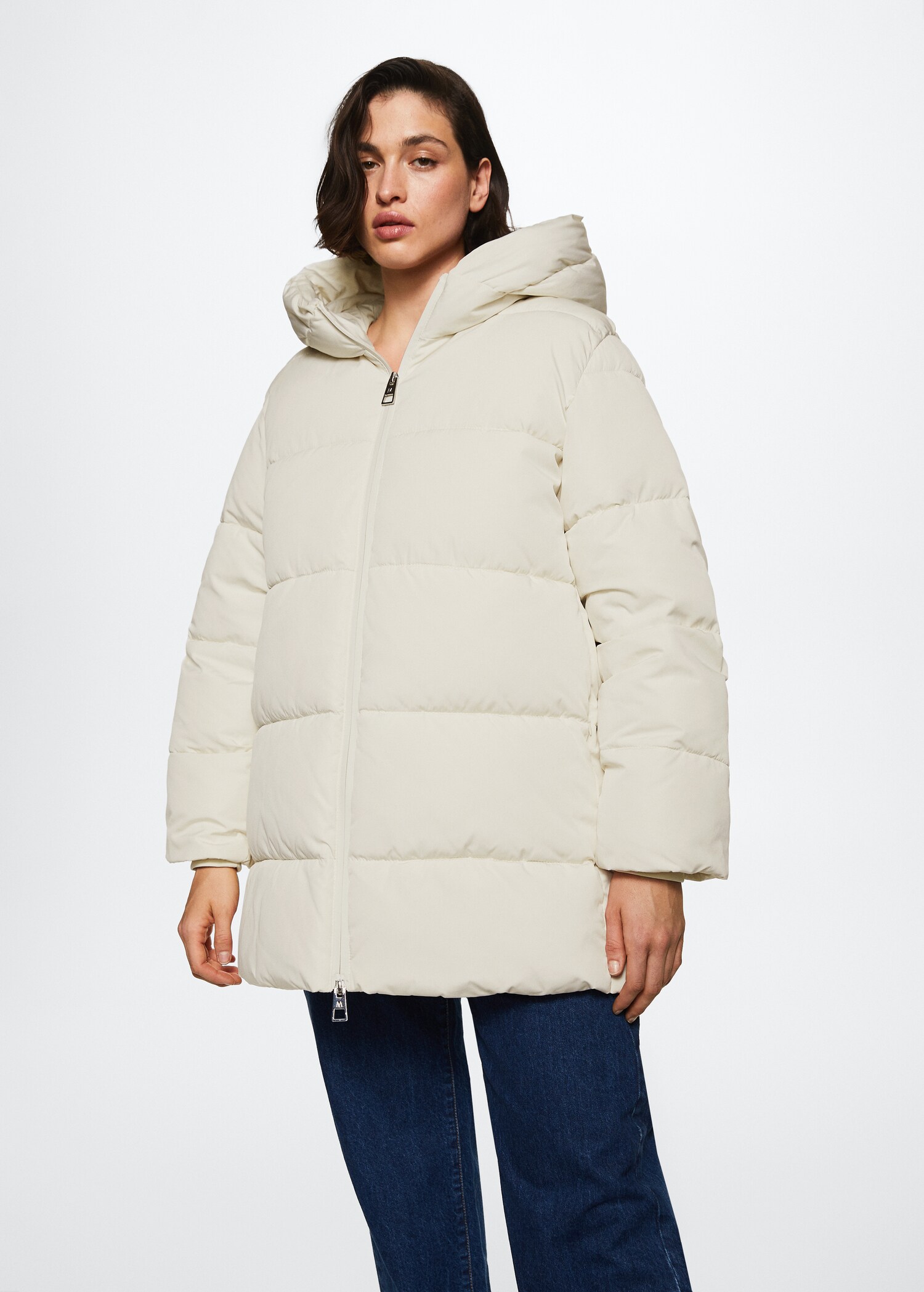 Hood quilted coat - Details of the article 5