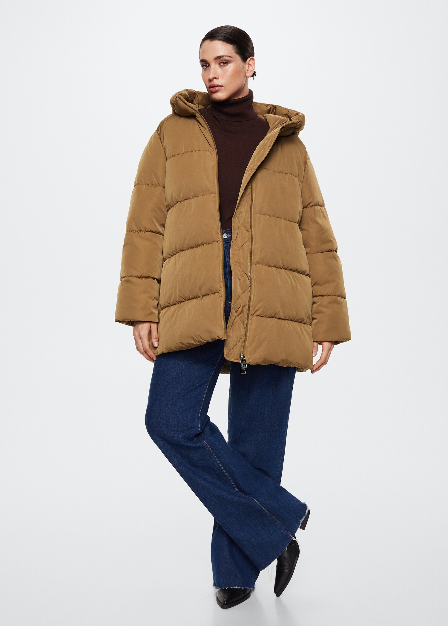 Hood quilted coat - Details of the article 3