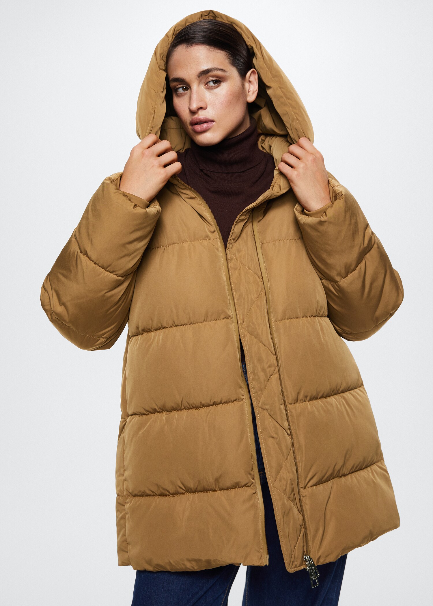 Hood quilted coat - Details of the article 5