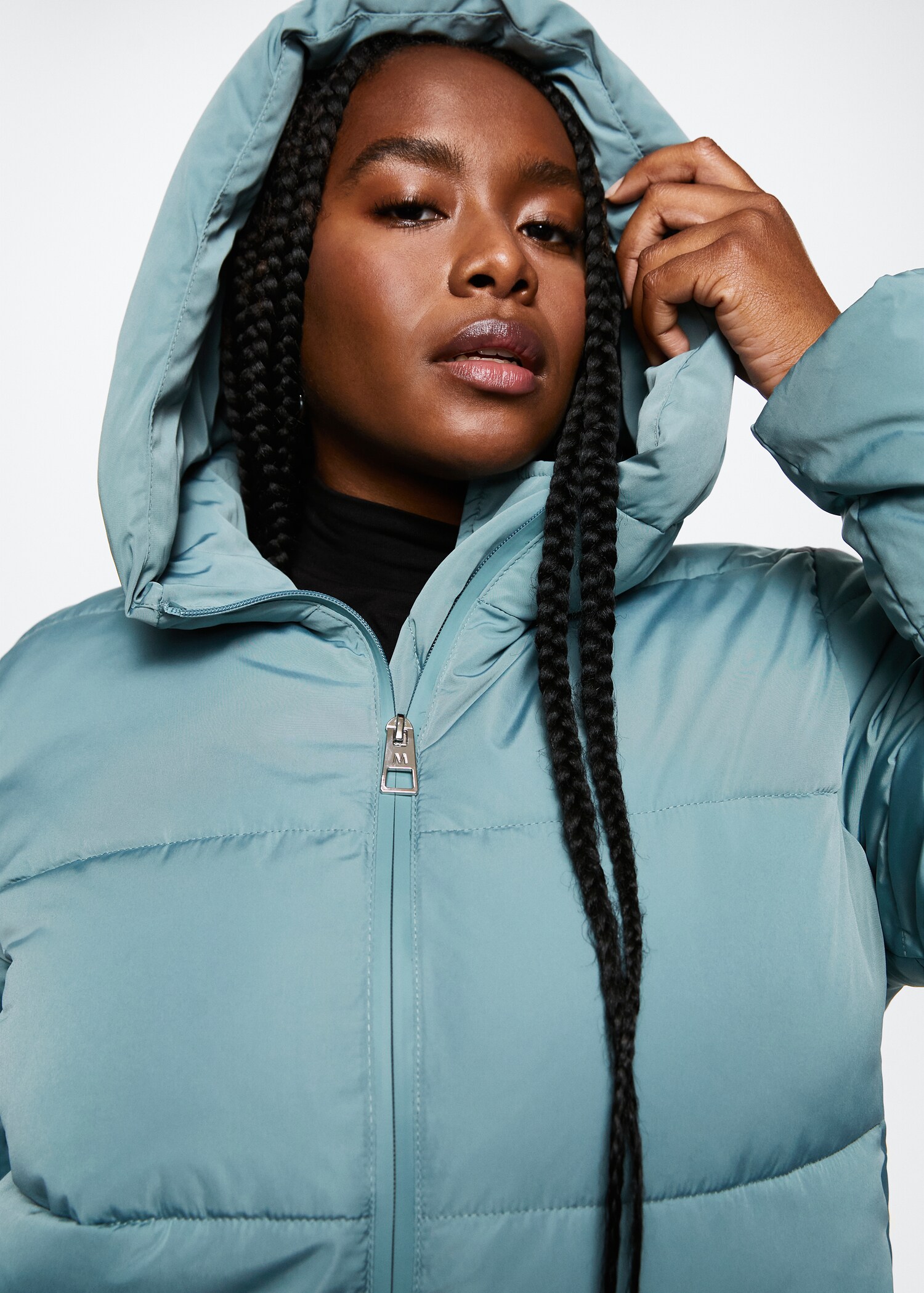 Hood quilted coat - Details of the article 5