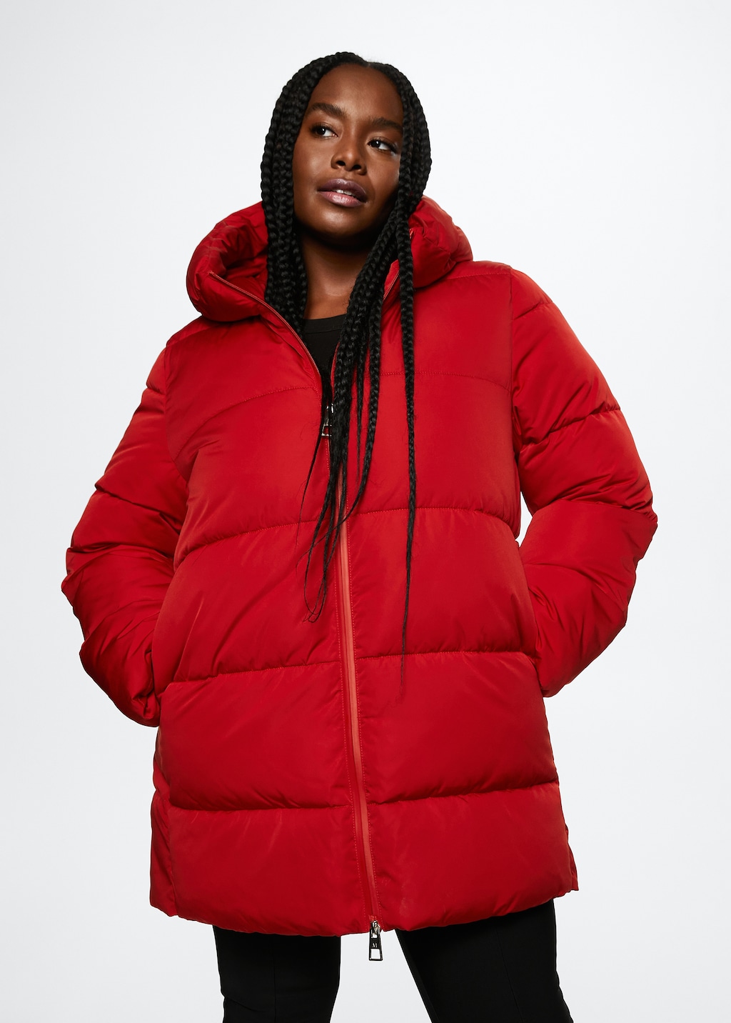 Hood quilted coat Women MANGO Armenia