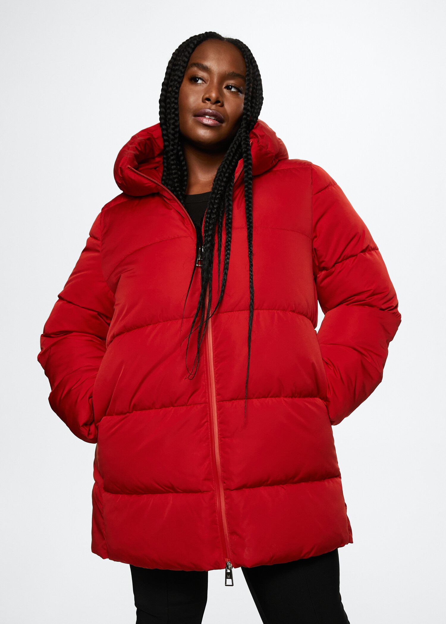 Hood quilted coat - Details of the article 5
