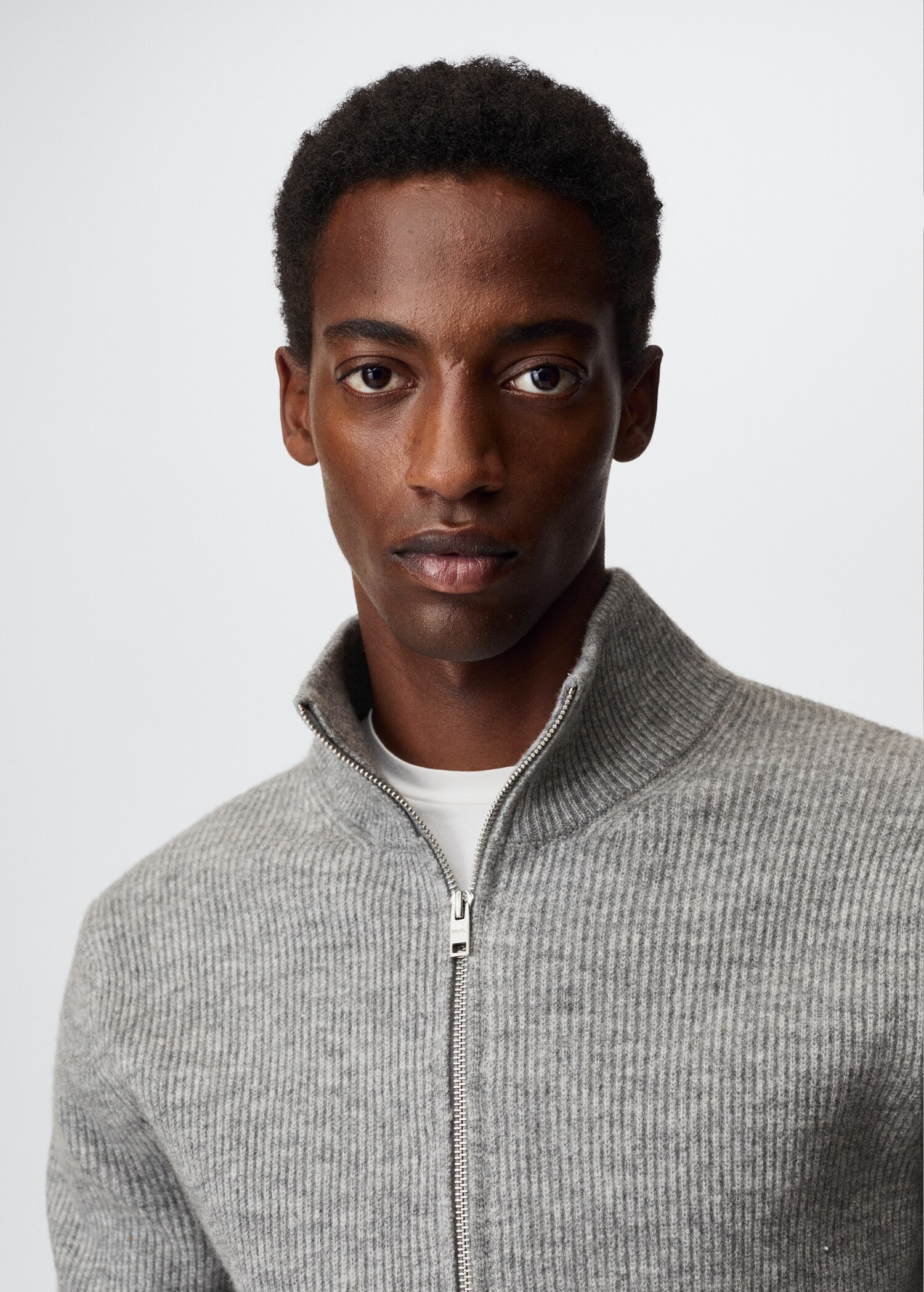 Zipper structured cardigan - Details of the article 4
