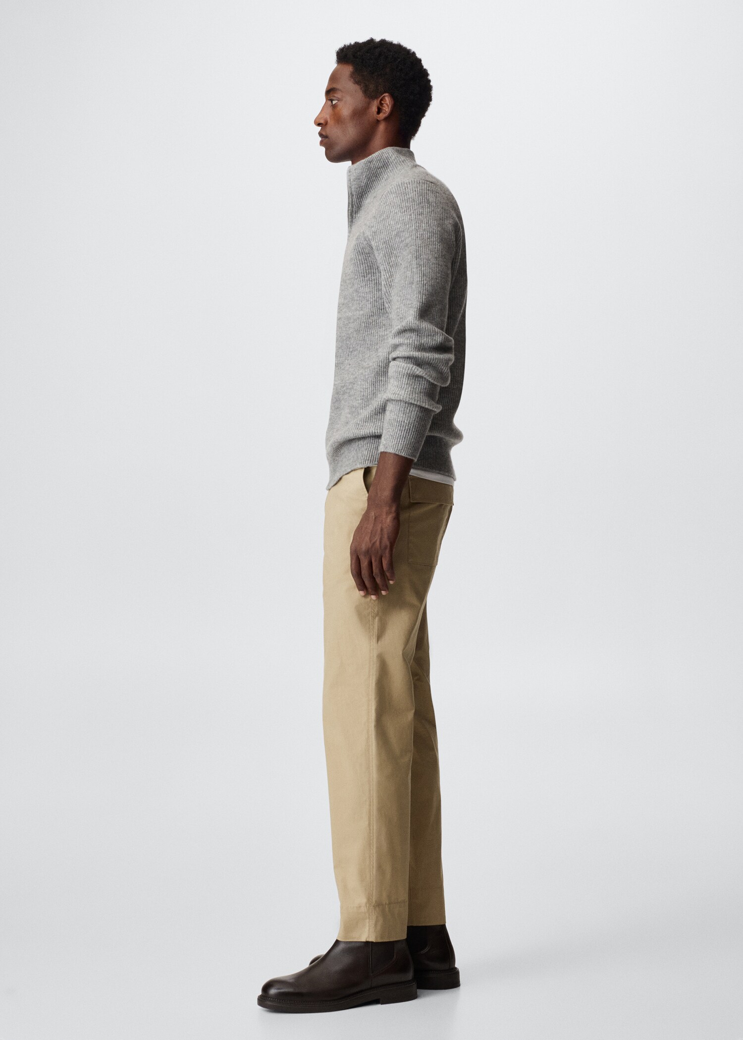 Zipper structured cardigan - Details of the article 6