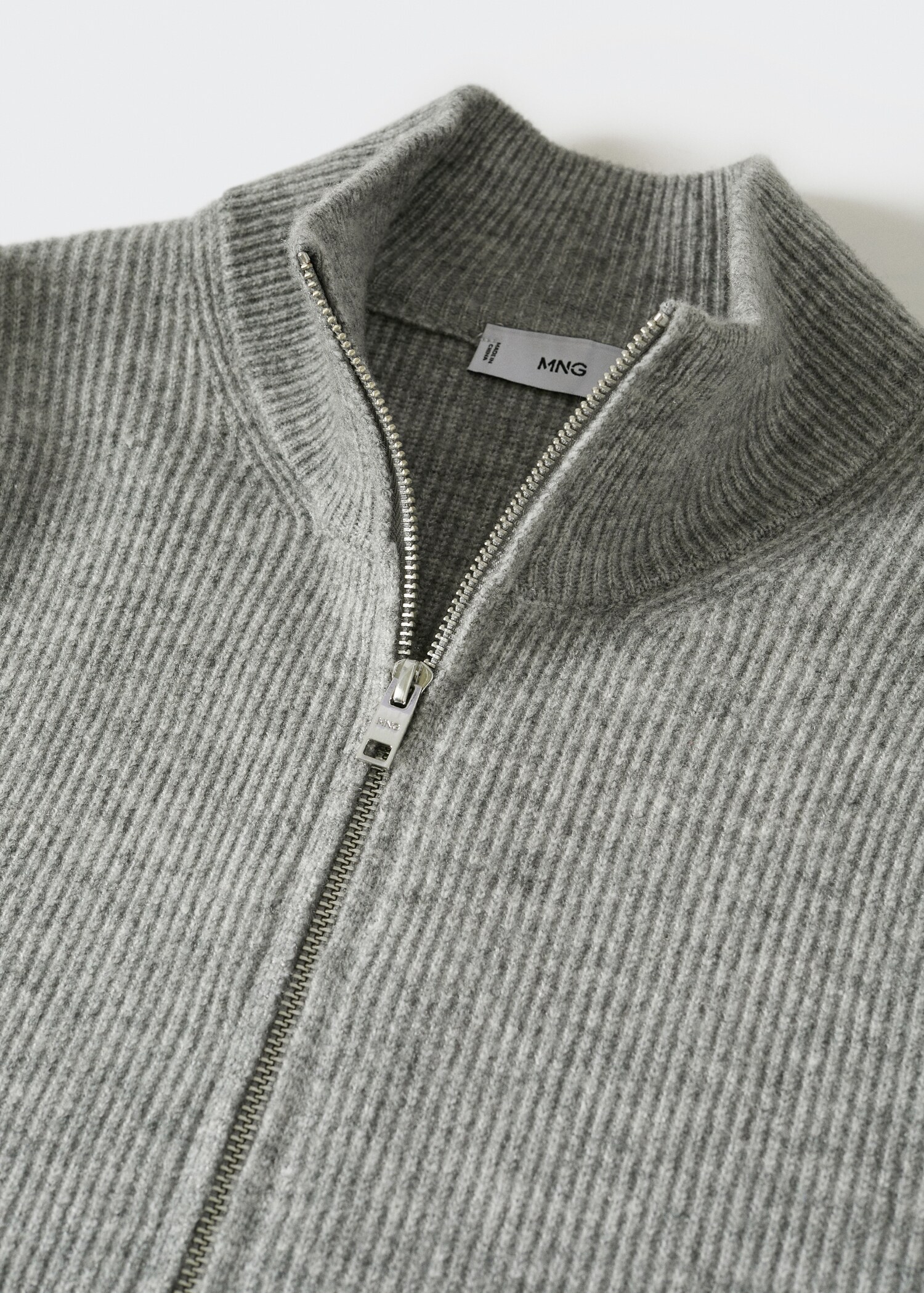 Zipper structured cardigan - Details of the article 8