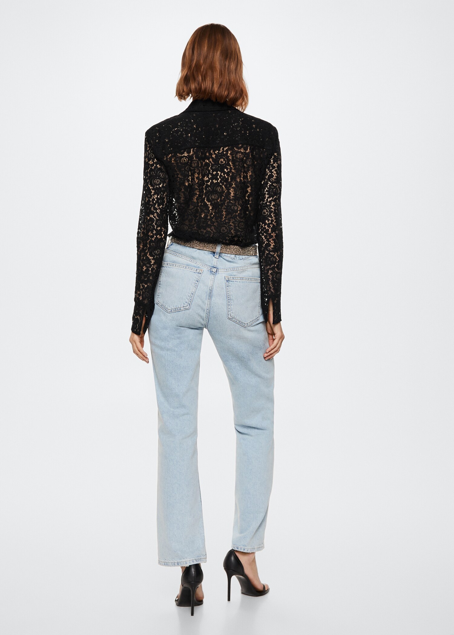 Guipure shirt - Reverse of the article