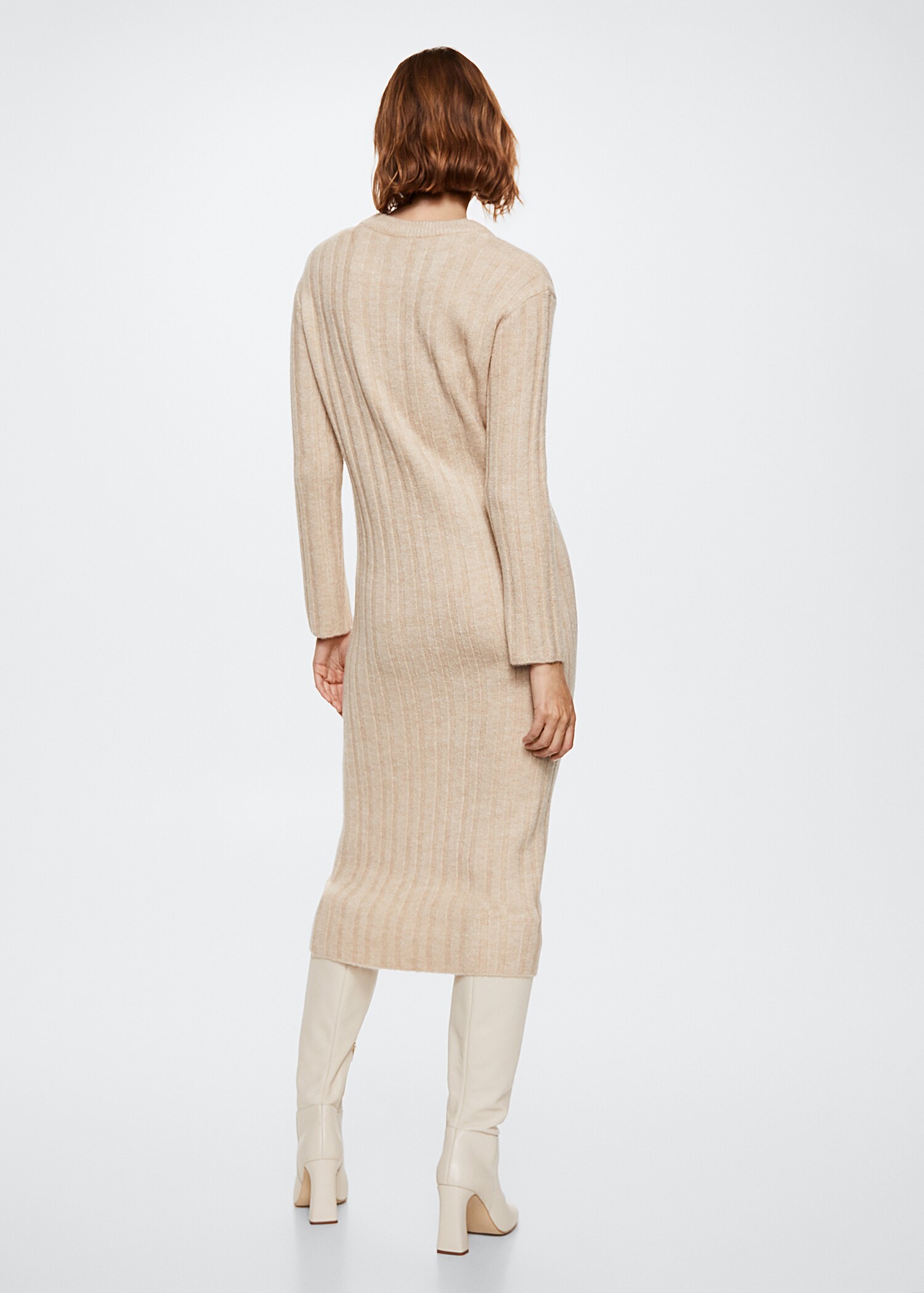 Vestido midi canelado - Verso do artigo