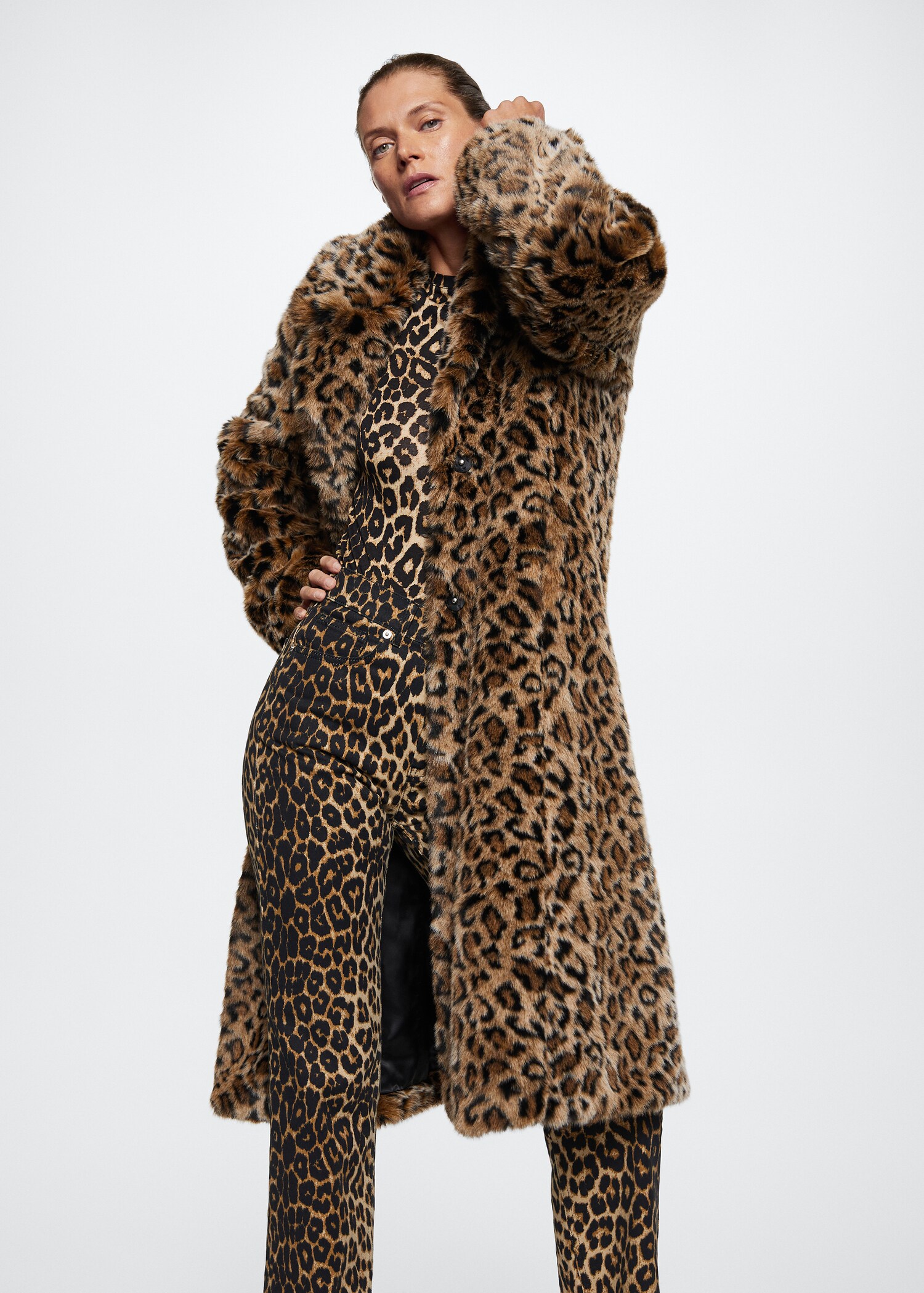 Παλτό γούνα animal print - Μεσαίο πλάνο