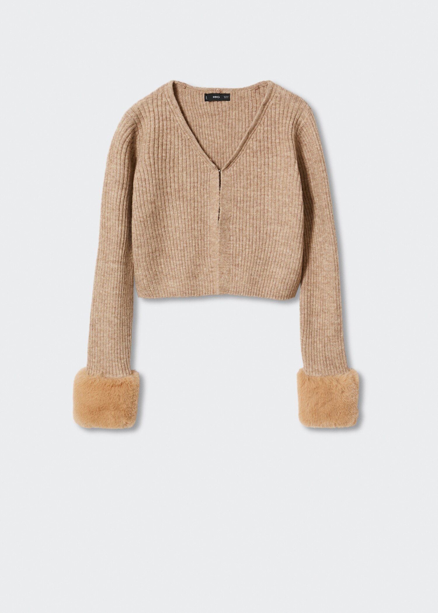 Cardigan faux-fur neck - Details of the article 8