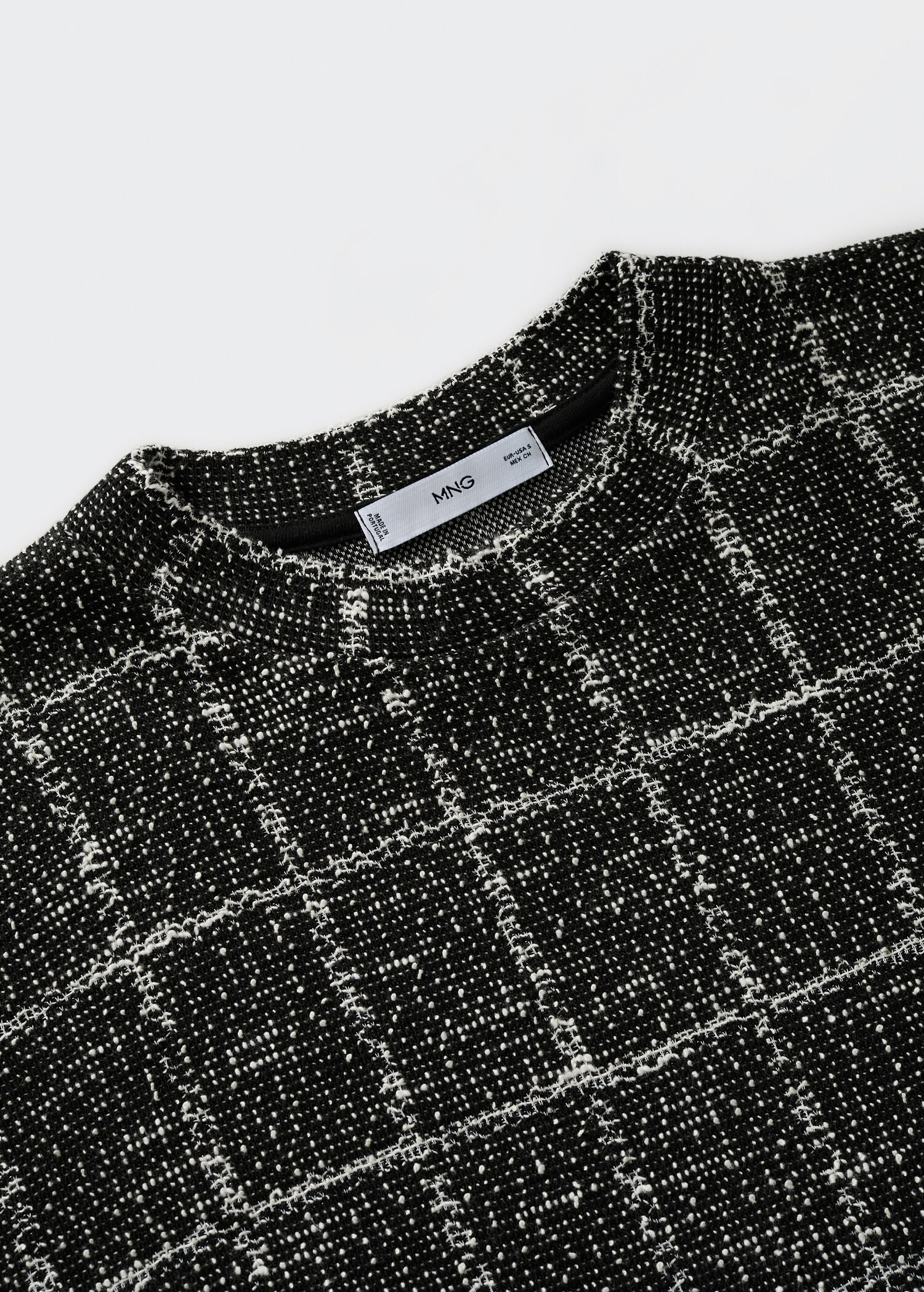 Check cropped sweater - Details of the article 8
