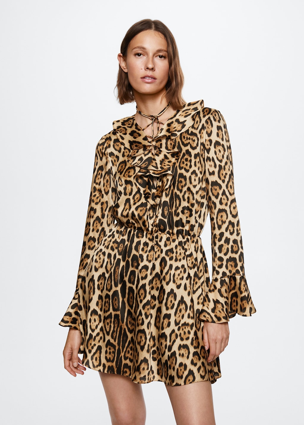 Flowy animal print dress