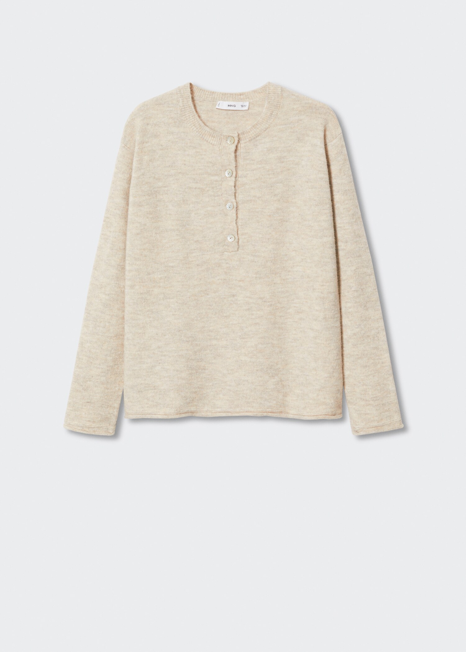 Knitted ribbed sweater - Article without model