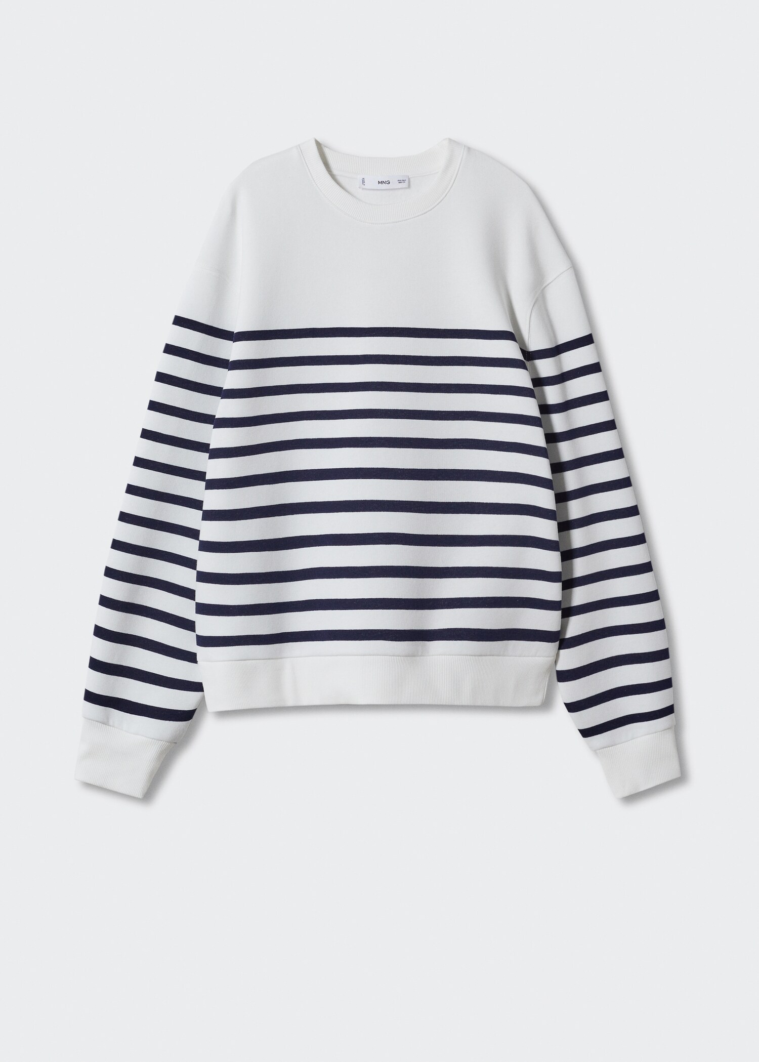 Sweat-shirt coton rayures - Article sans modèle