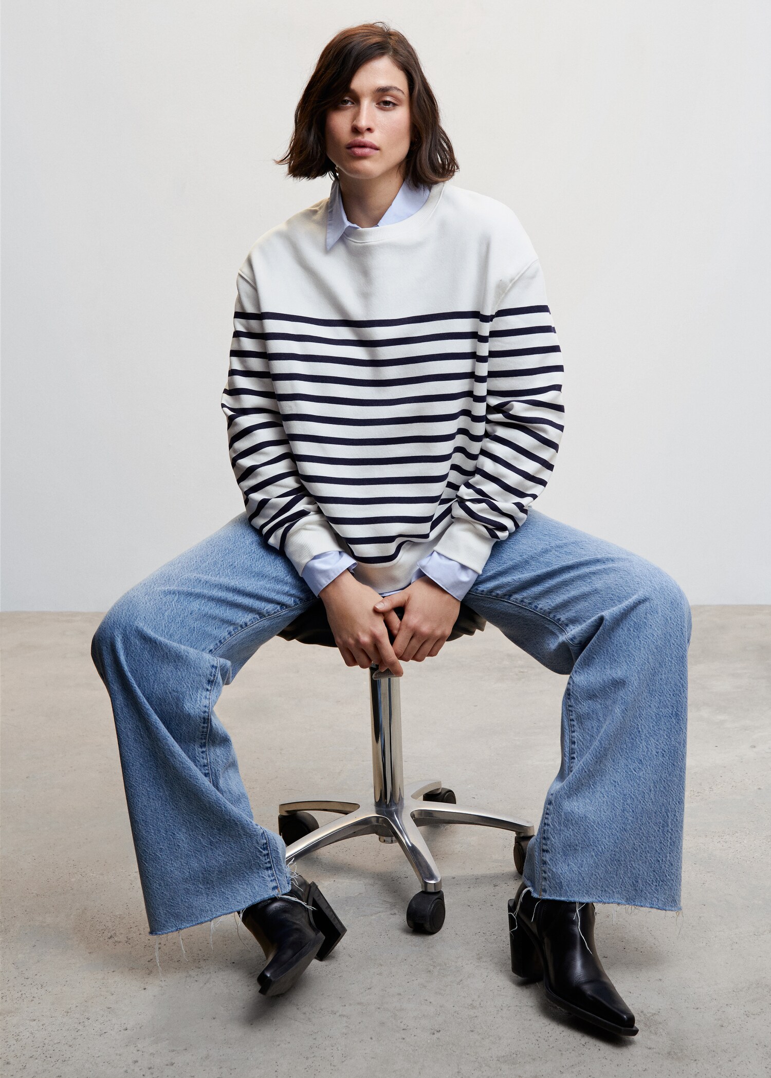 Sweat-shirt coton rayures - Détail de l'article 4