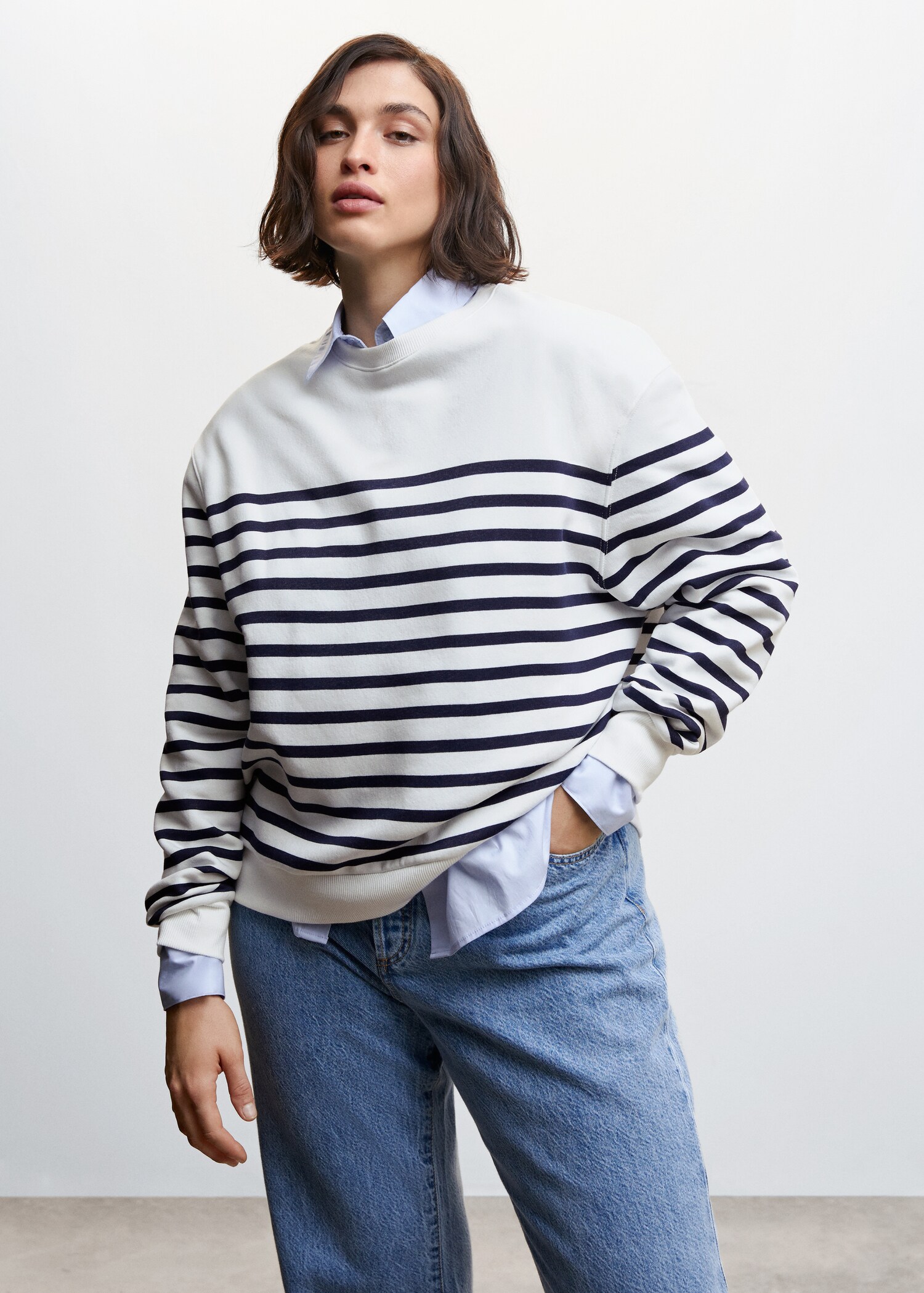 Sweat-shirt coton rayures - Détail de l'article 5