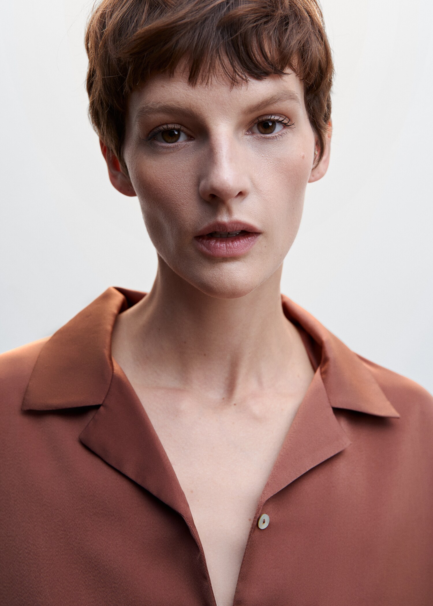 Satin pyjama shirt - Details of the article 1
