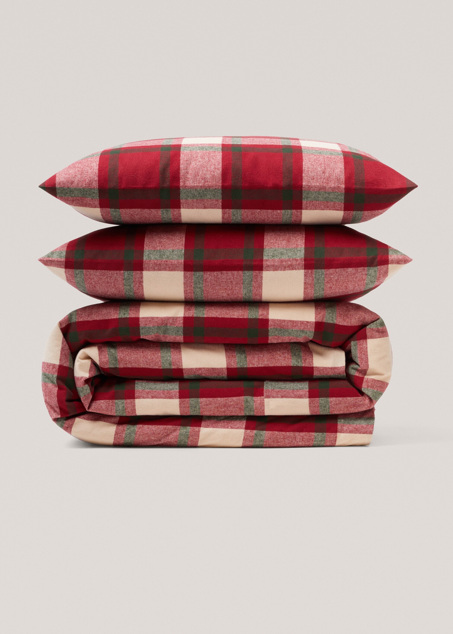 Check flannel duvet cover 150cm - Article without model