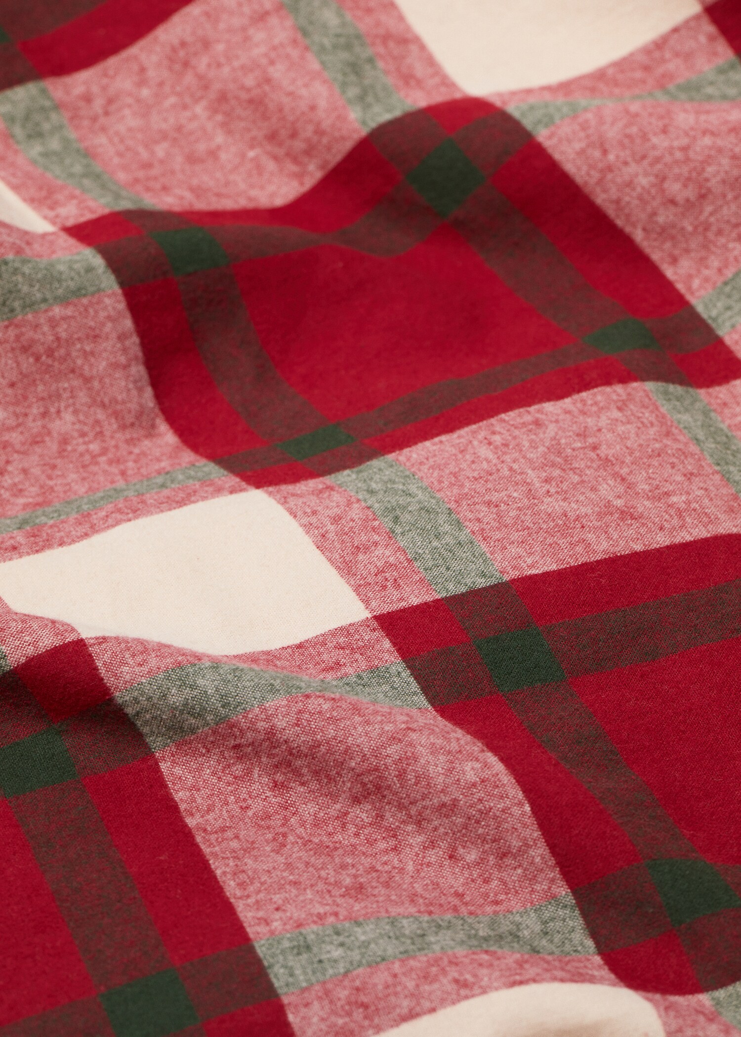 Check flannel duvet cover 150cm - Details of the article 2