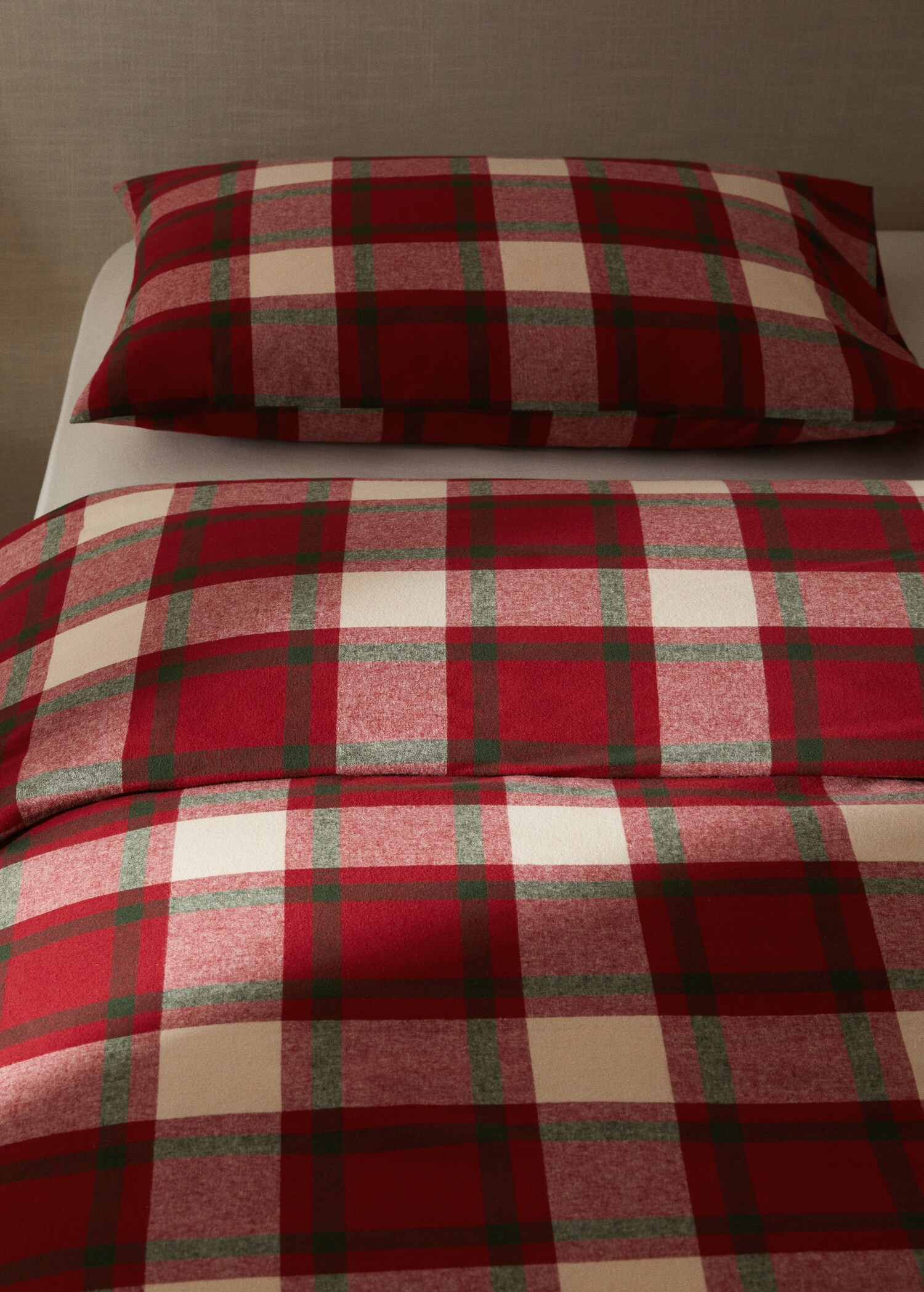 Check flannel duvet cover 150cm - Details of the article 7